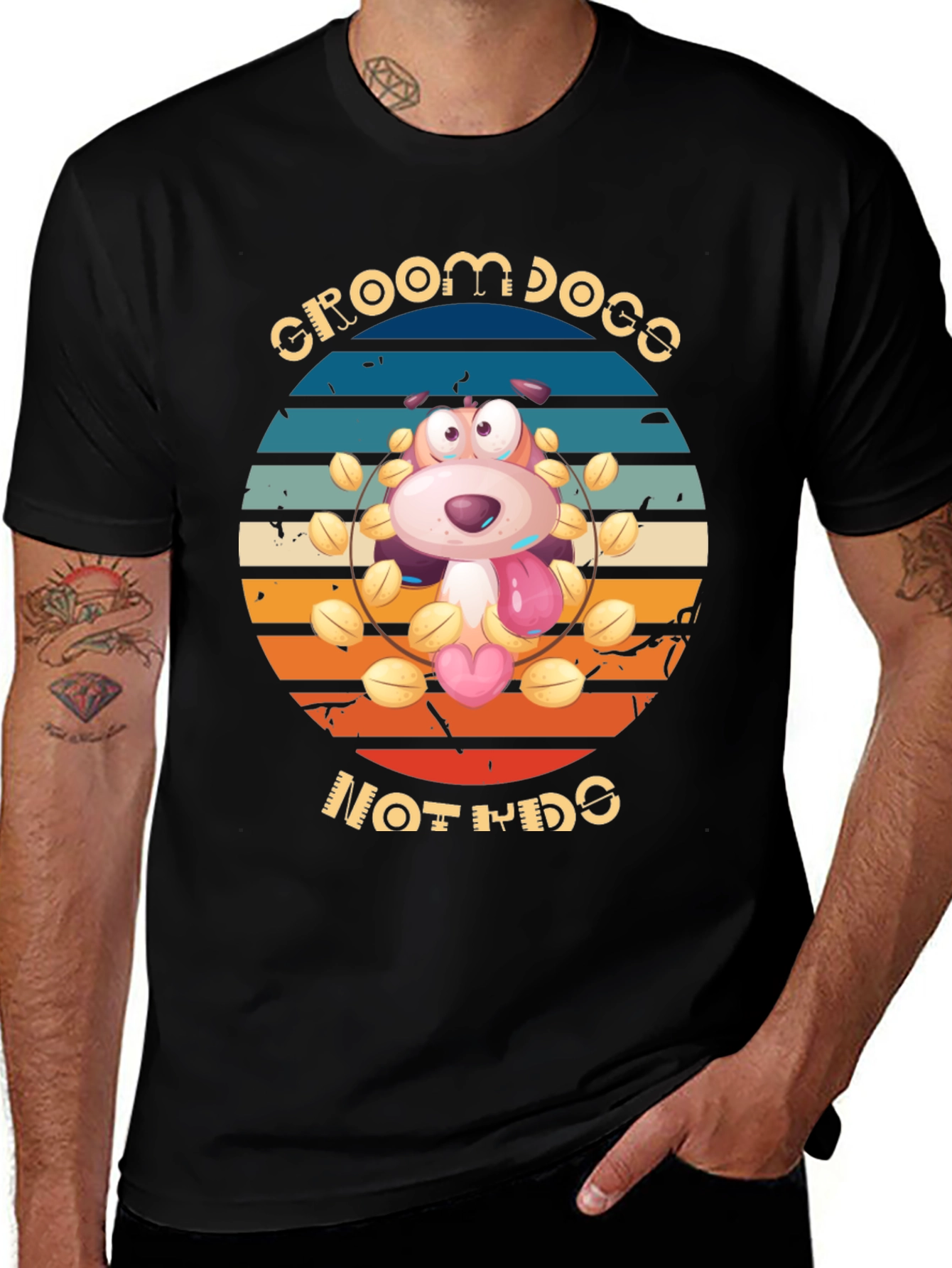 Groom Dogs Not Kids Graphic Tee