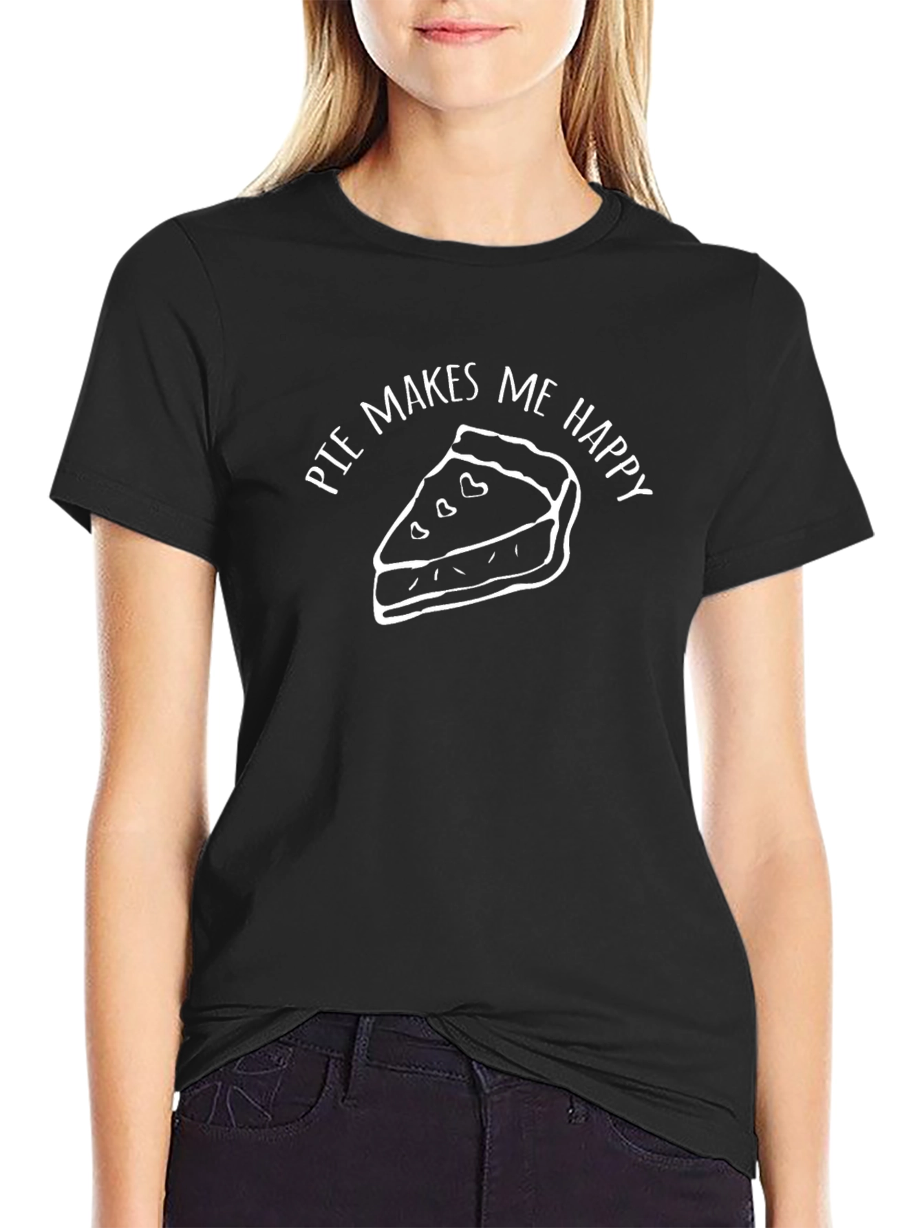 Pie Makes Me Happy T-Shirt - Funny Foodie Tee