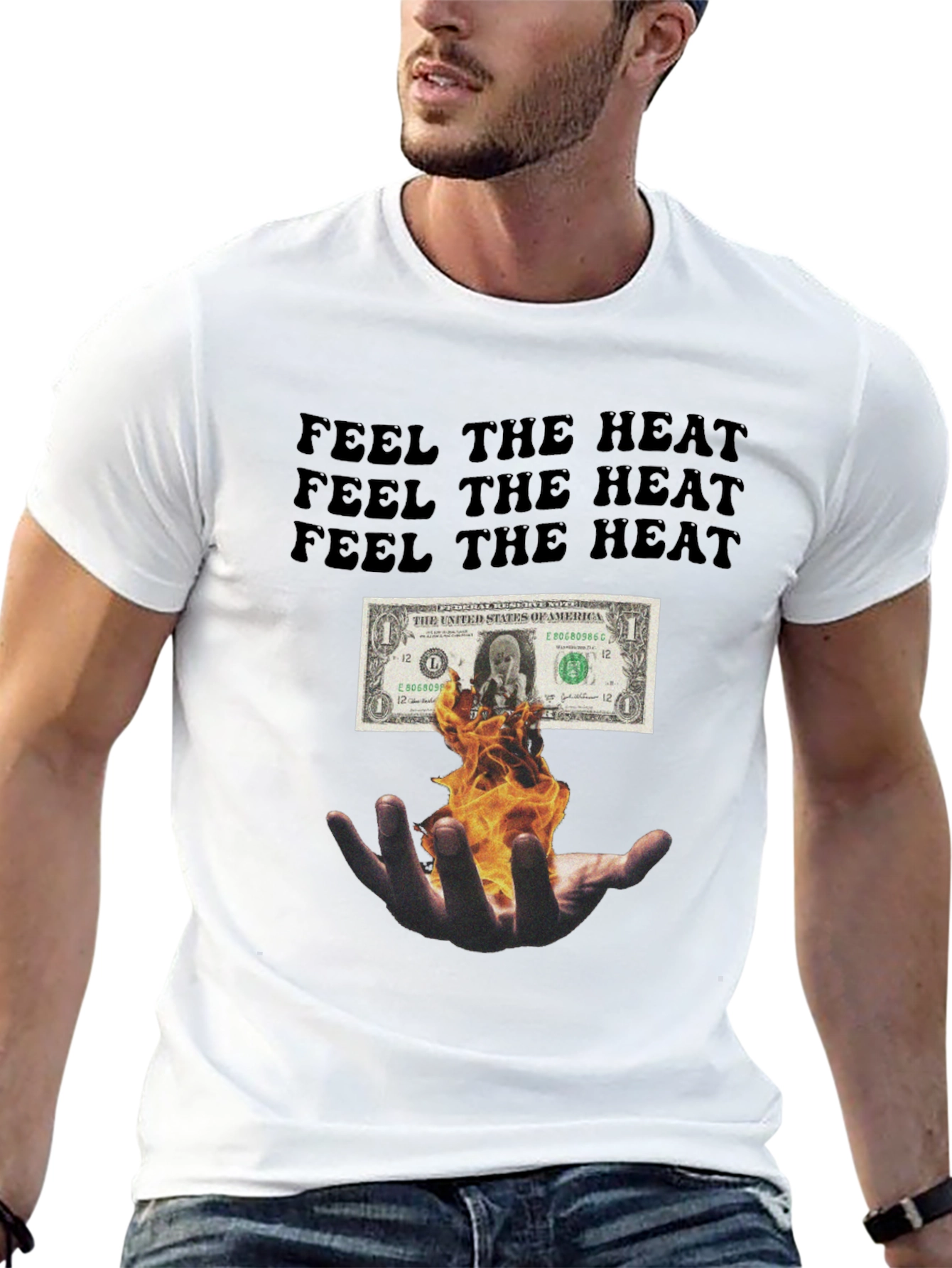 Feel the Heat Graphic Tee - Black