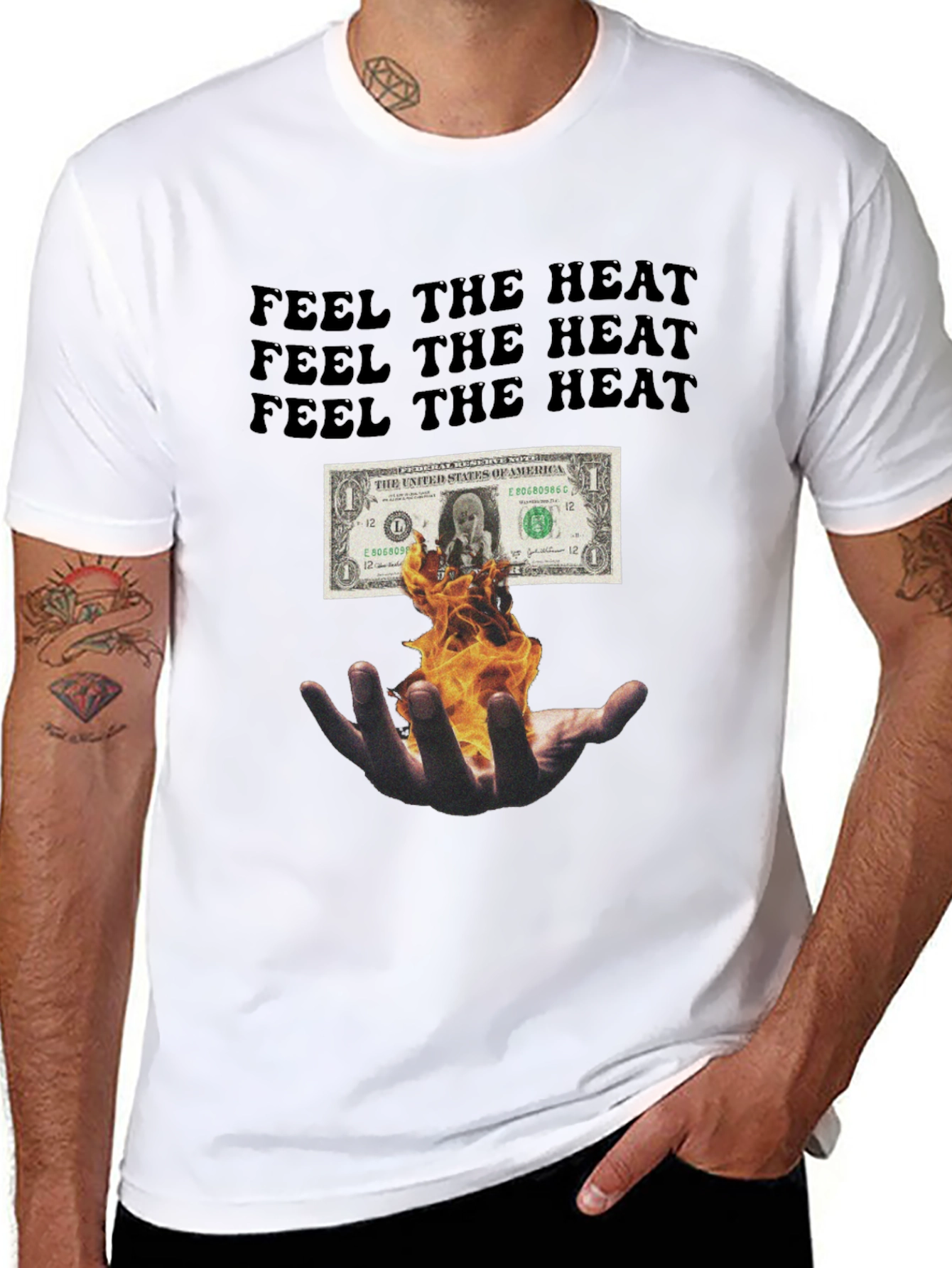 Feel the Heat Graphic Tee - Black