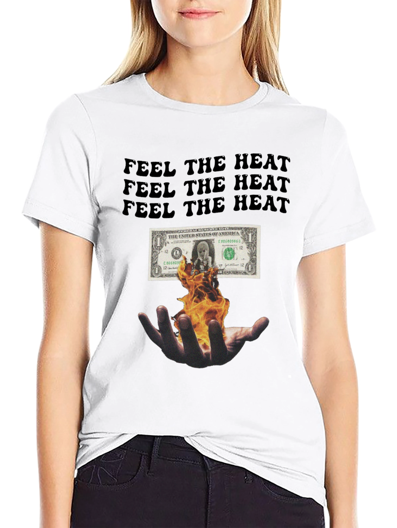 Feel the Heat Graphic Tee - Black