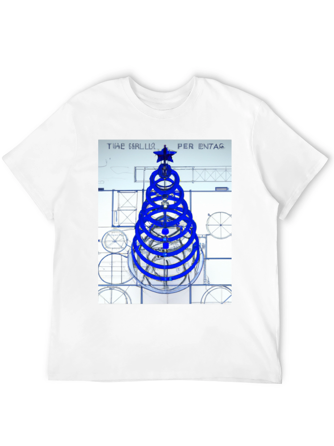 Geometric Christmas Tree Graphic Tee