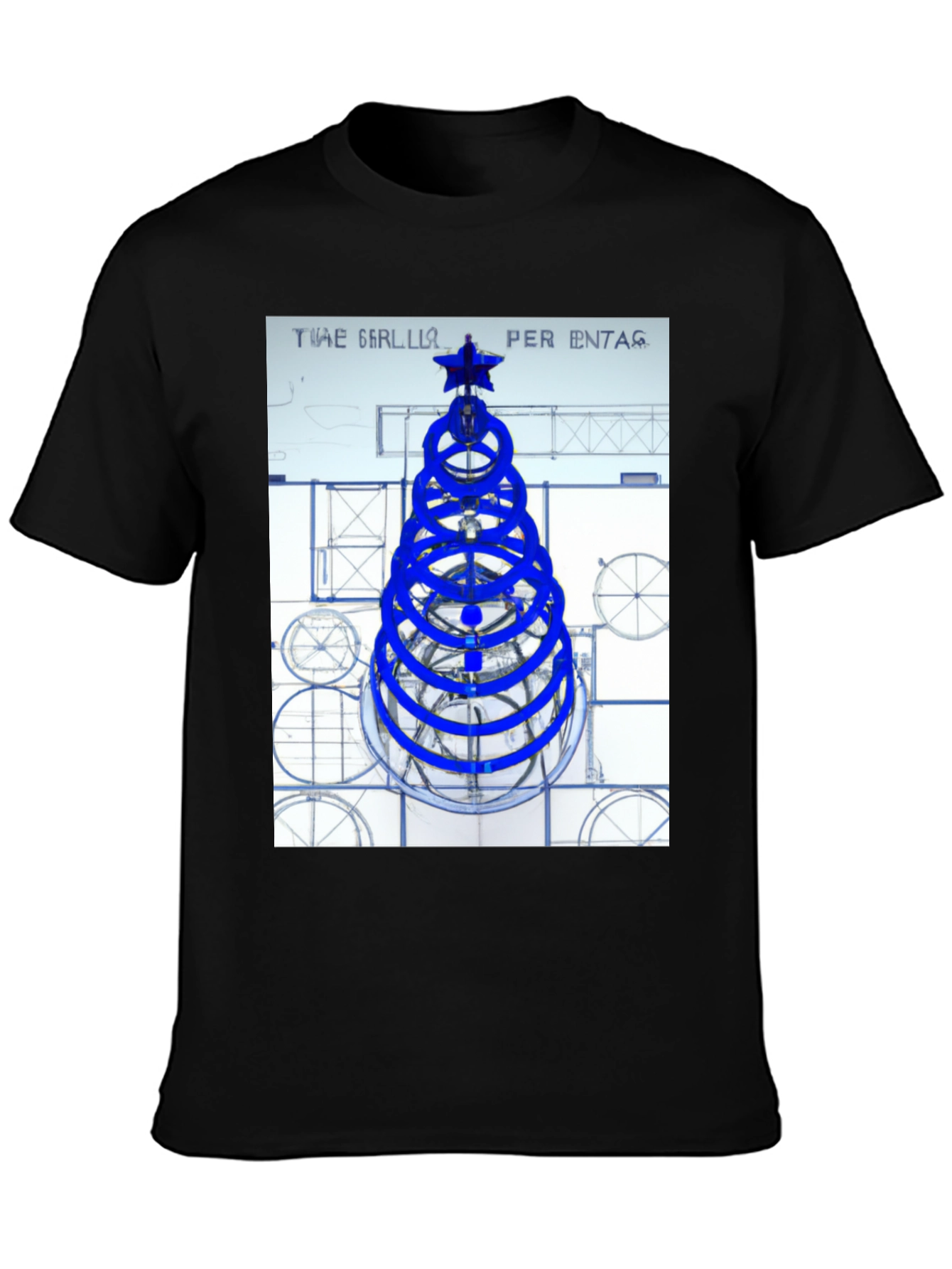 Geometric Christmas Tree Graphic Tee