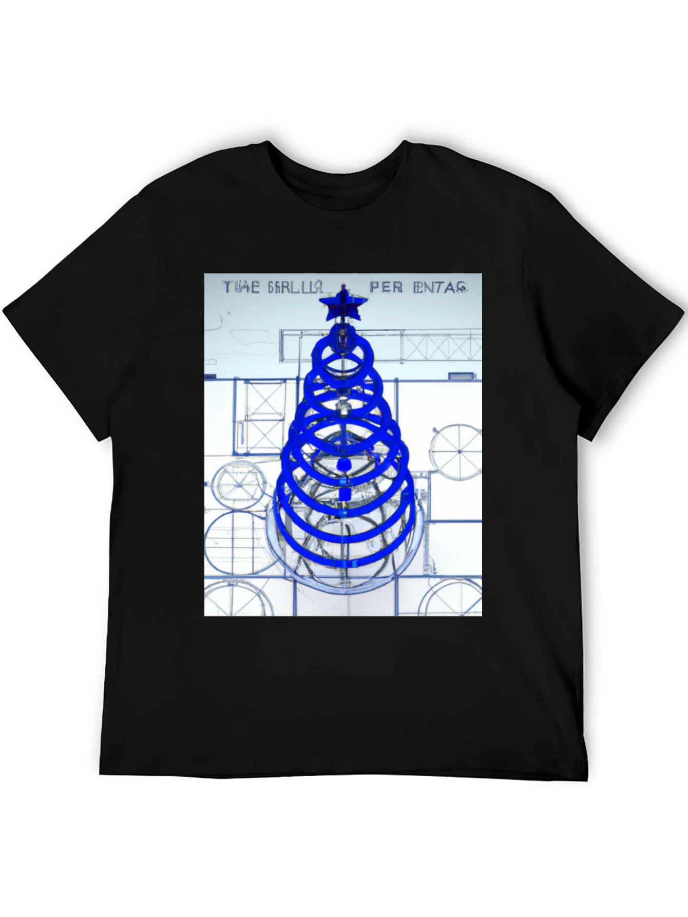 Geometric Christmas Tree Graphic Tee