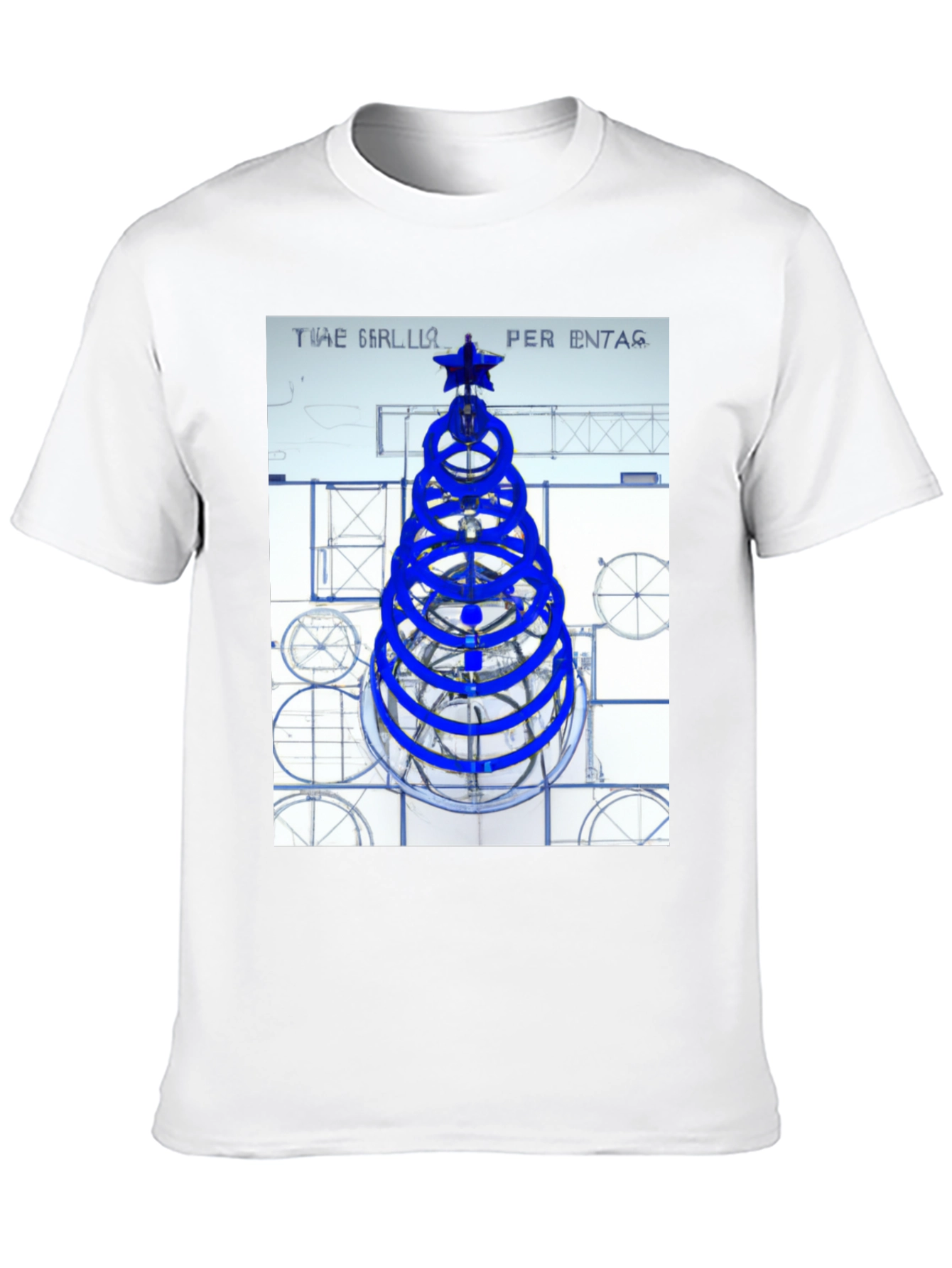 Geometric Christmas Tree Graphic Tee