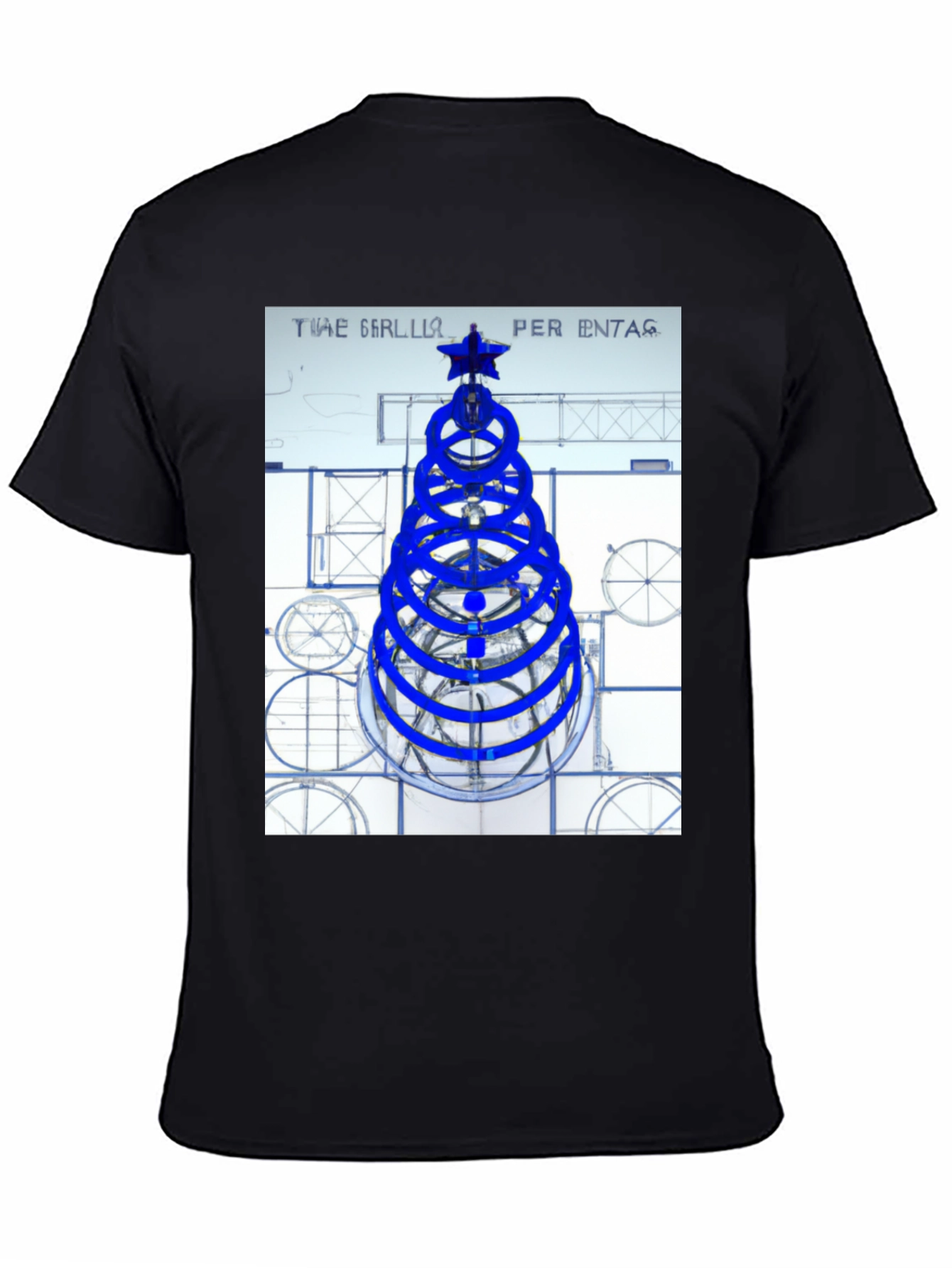 Geometric Christmas Tree Graphic Tee