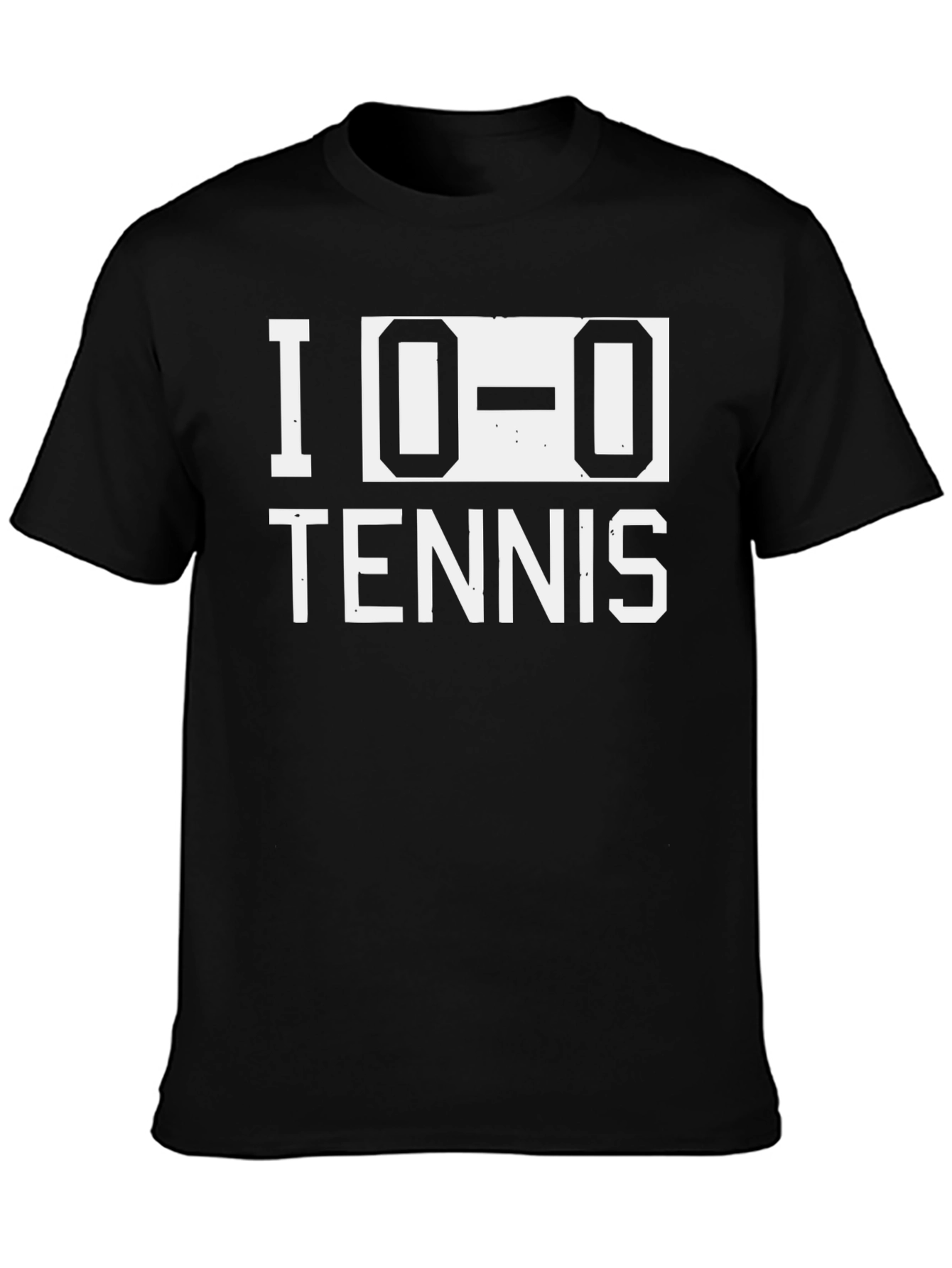 I Love Zero-Zero Tennis Black Graphic Tee