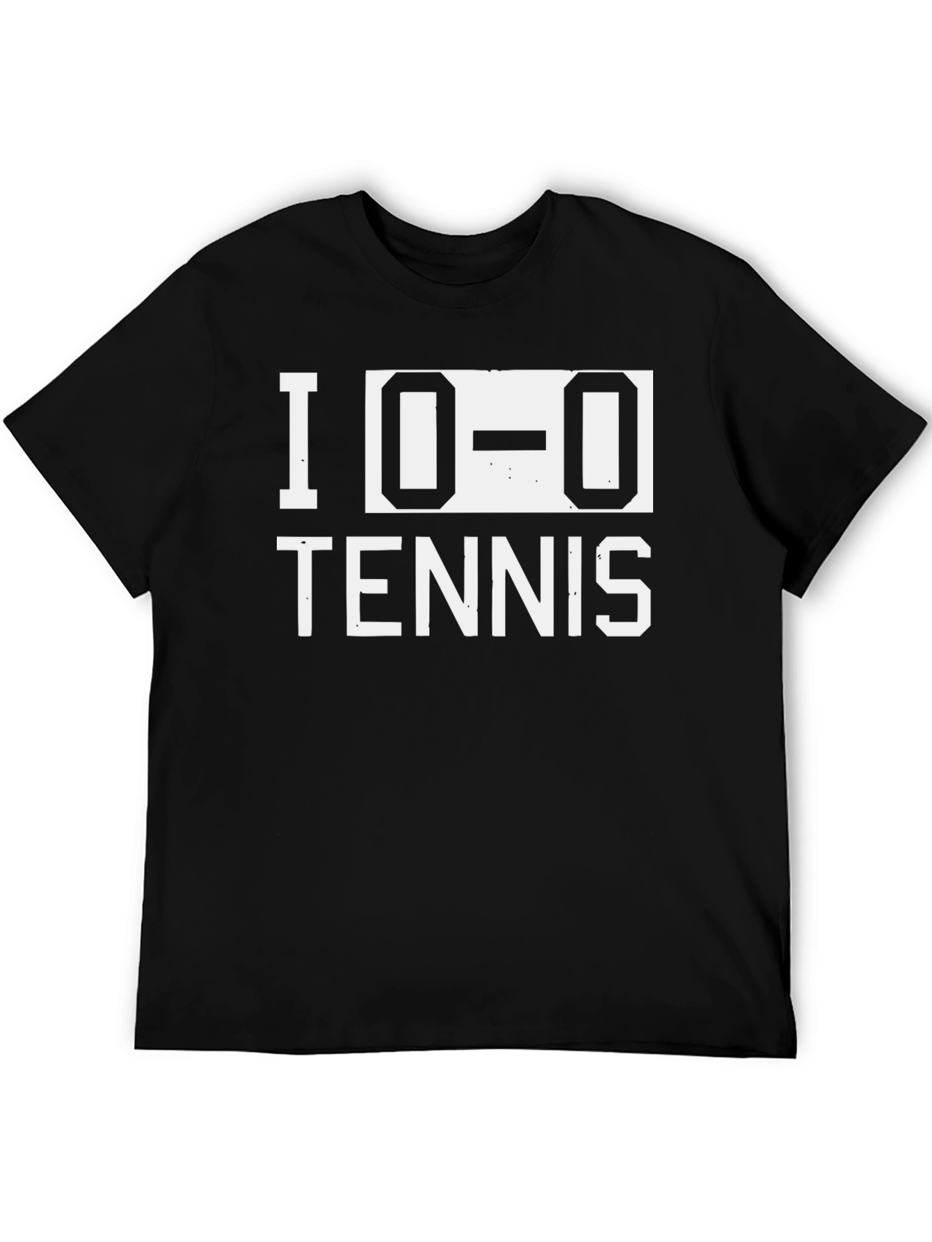 I Love Zero-Zero Tennis Black Graphic Tee