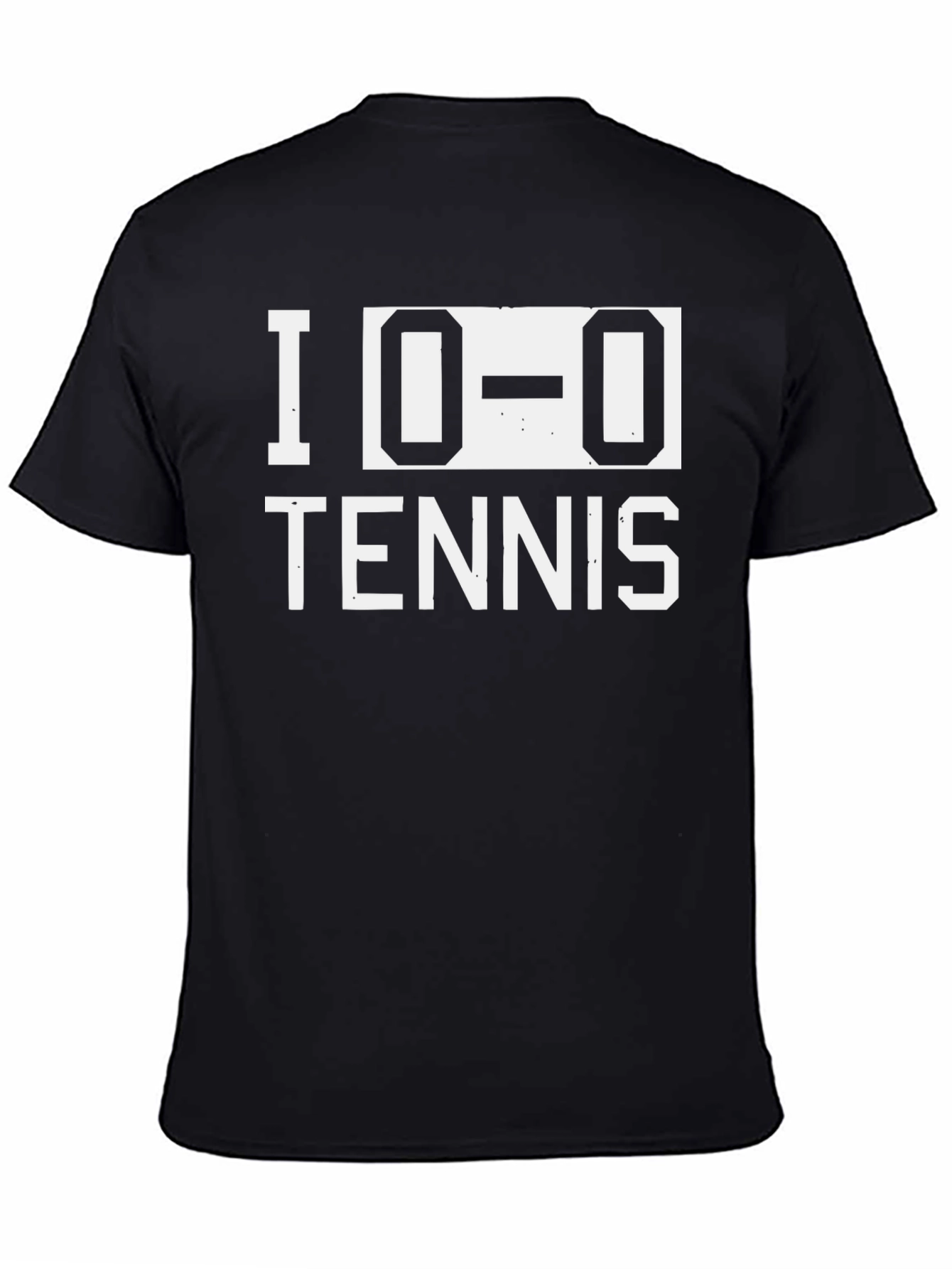 I Love Zero-Zero Tennis Black Graphic Tee