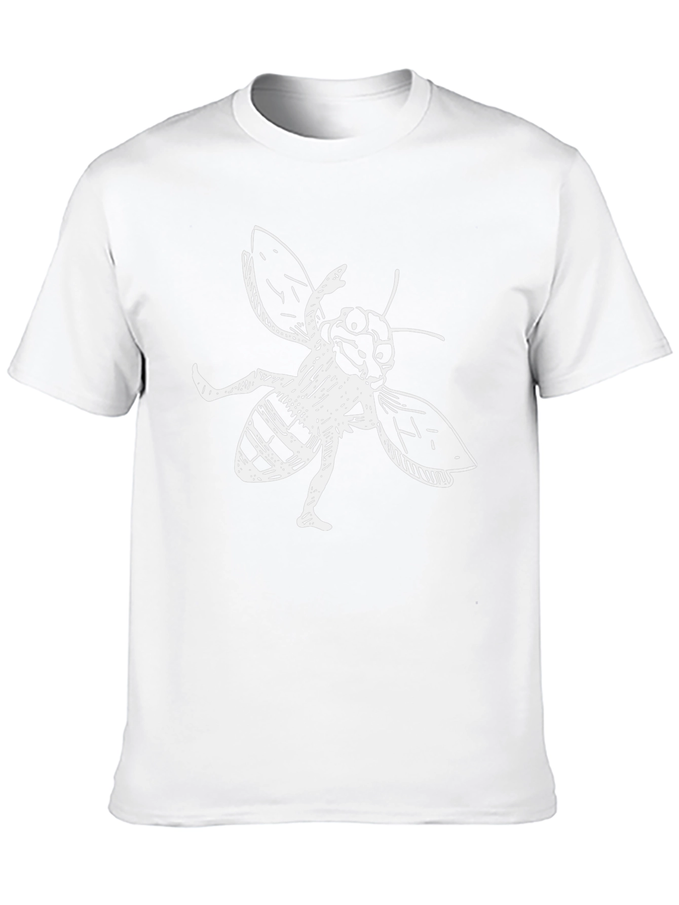 Cartoon Bee Graphic Black T-Shirt