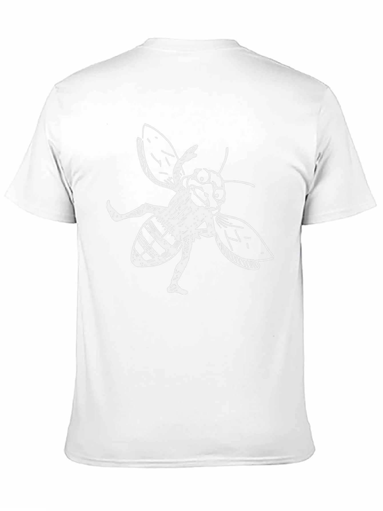 Cartoon Bee Graphic Black T-Shirt