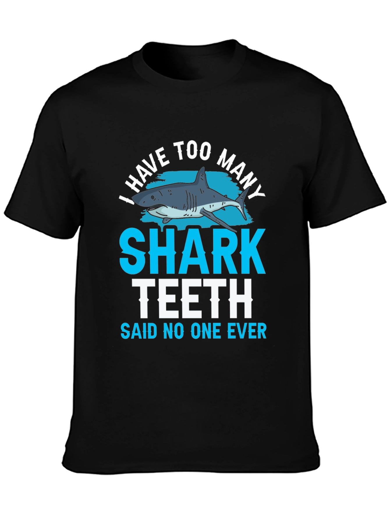 Shark Teeth Graphic T-Shirt - Funny Shark Lover Tee