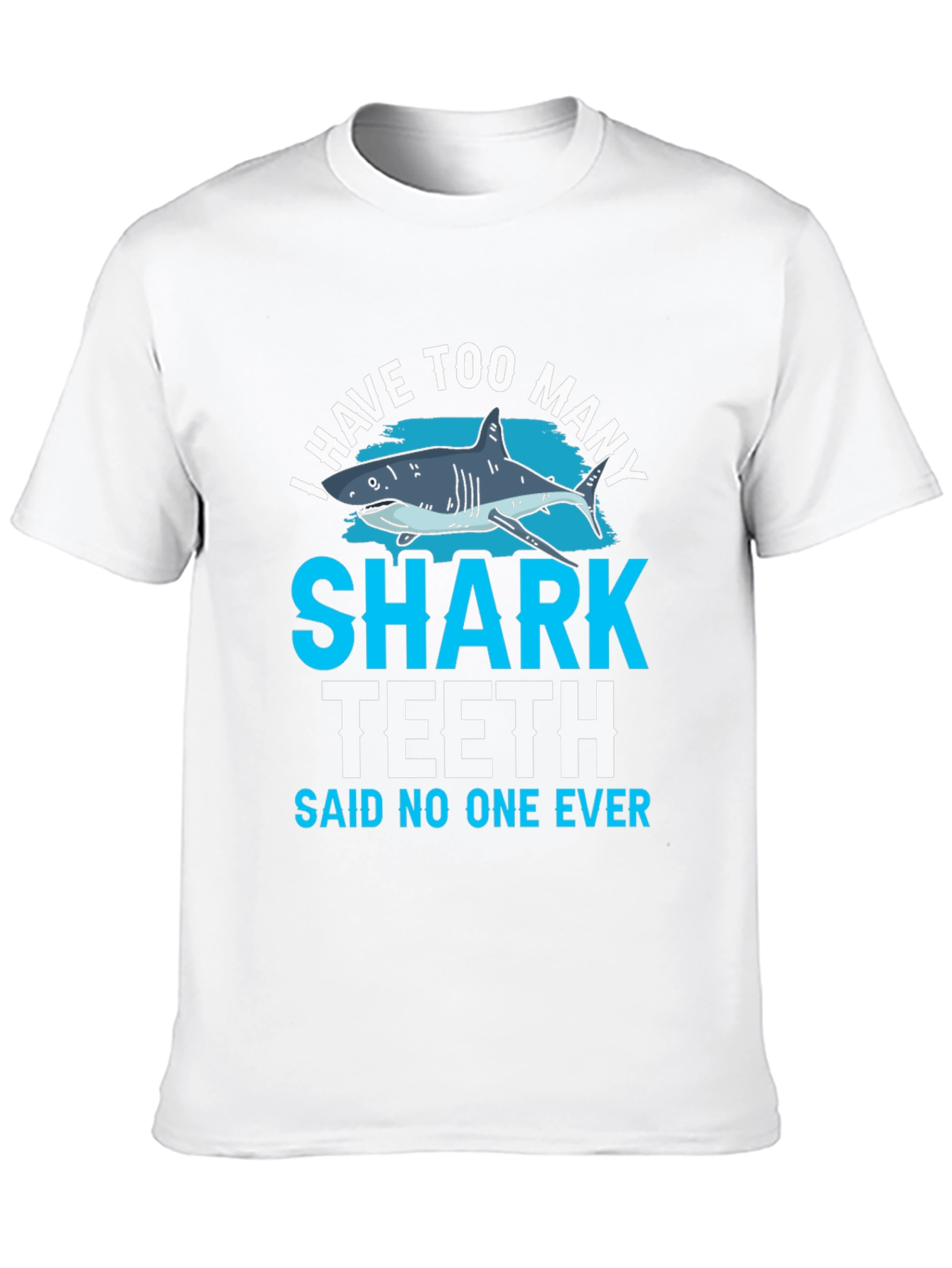 Shark Teeth Graphic T-Shirt - Funny Shark Lover Tee