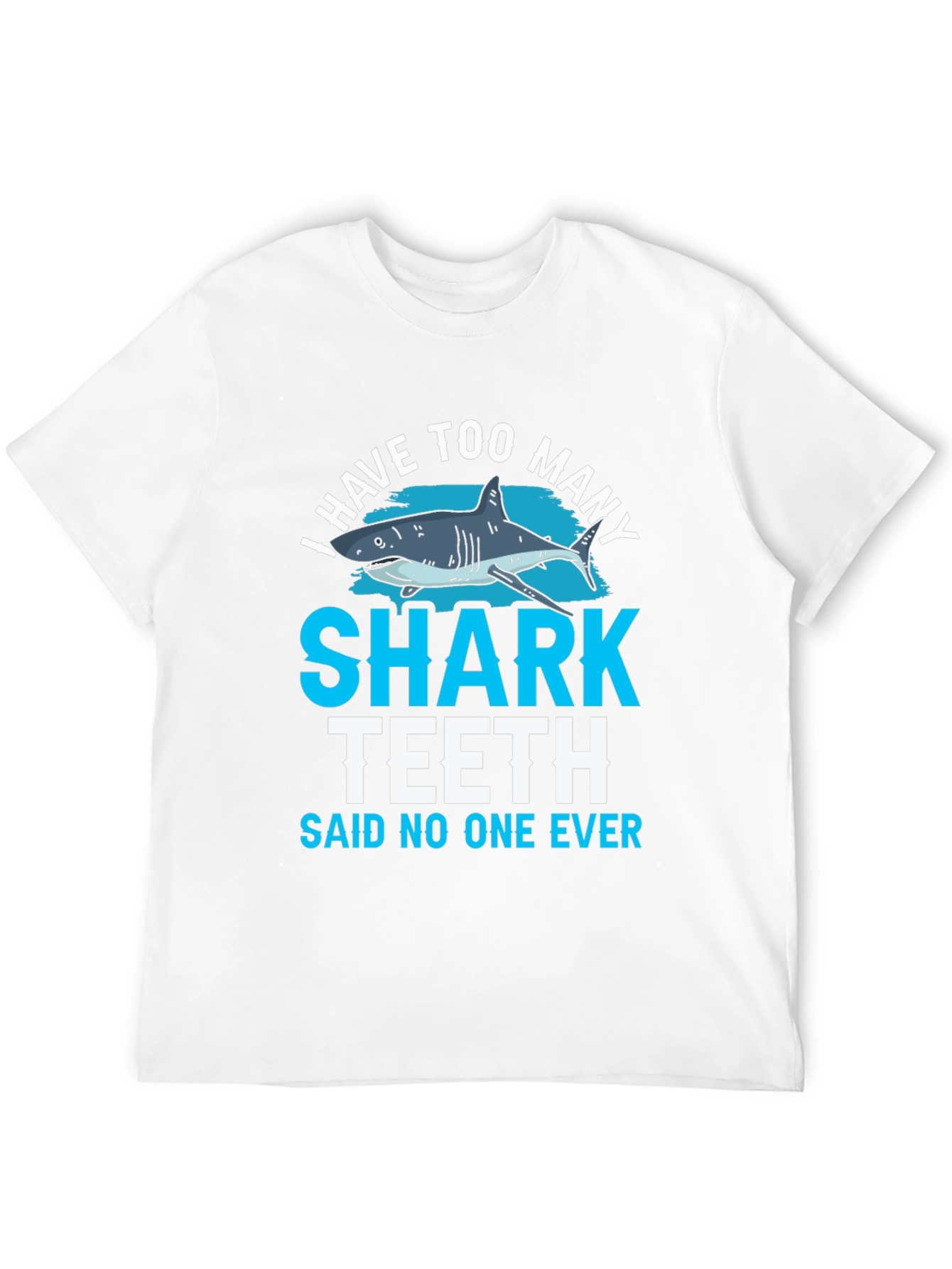 Shark Teeth Graphic T-Shirt - Funny Shark Lover Tee