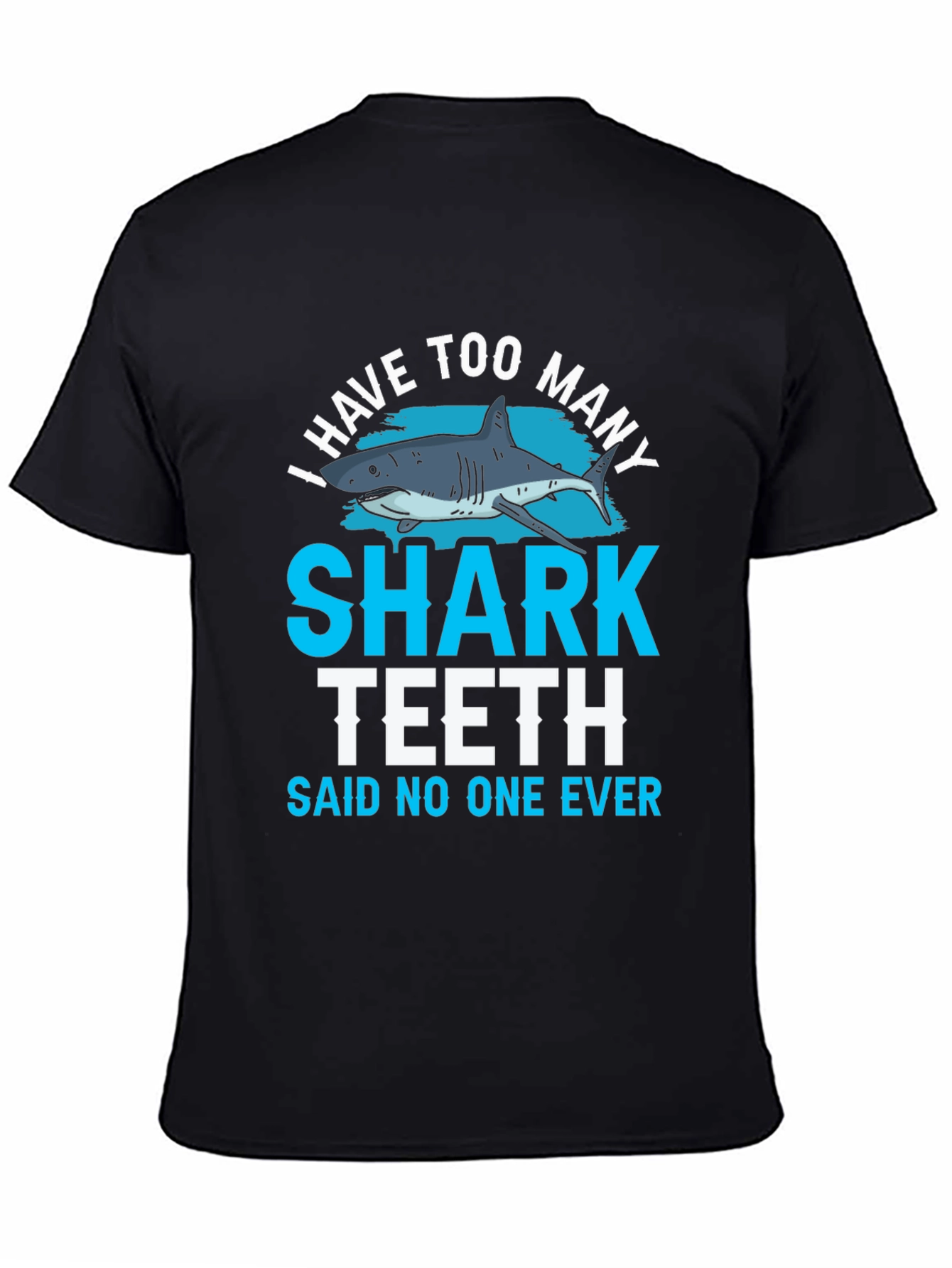 Shark Teeth Graphic T-Shirt - Funny Shark Lover Tee