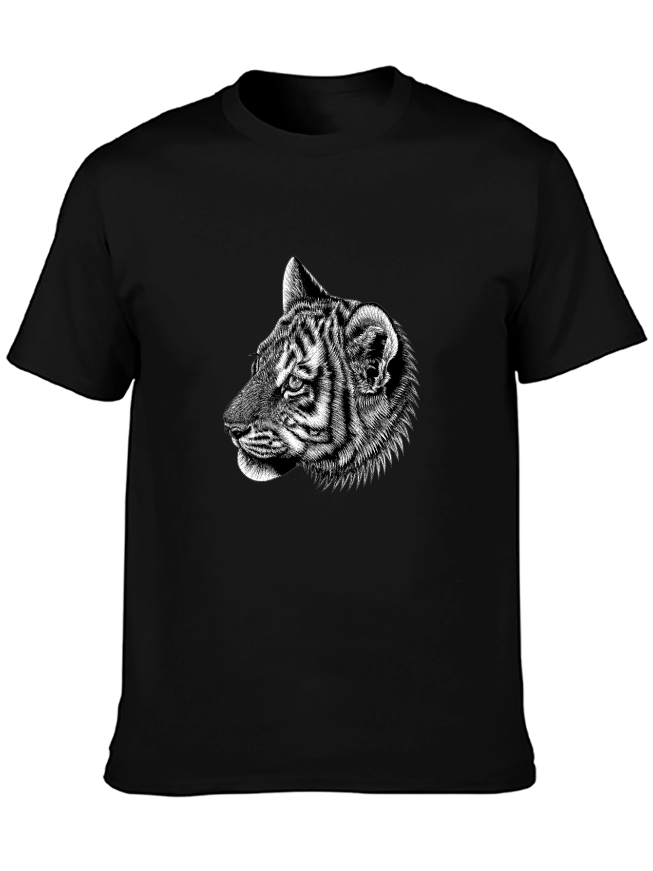 Tiger Graphic Black T-Shirt - Animal Lover Tee