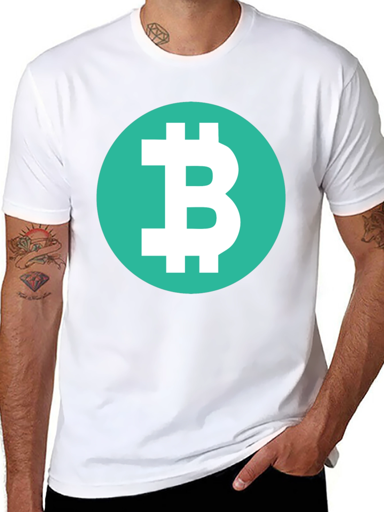Bitcoin Symbol Graphic Tee - Black
