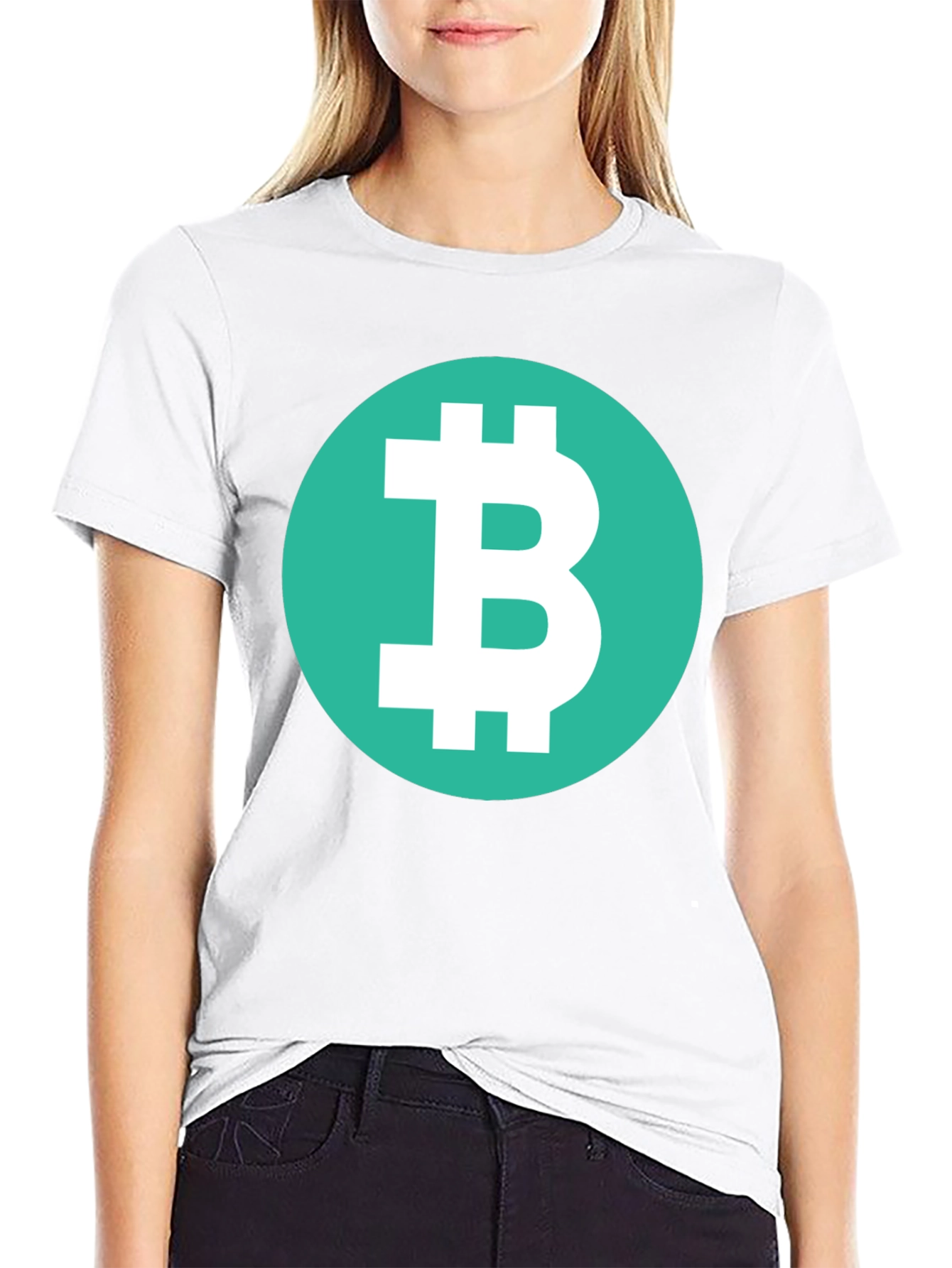 Bitcoin Symbol Graphic Tee - Black