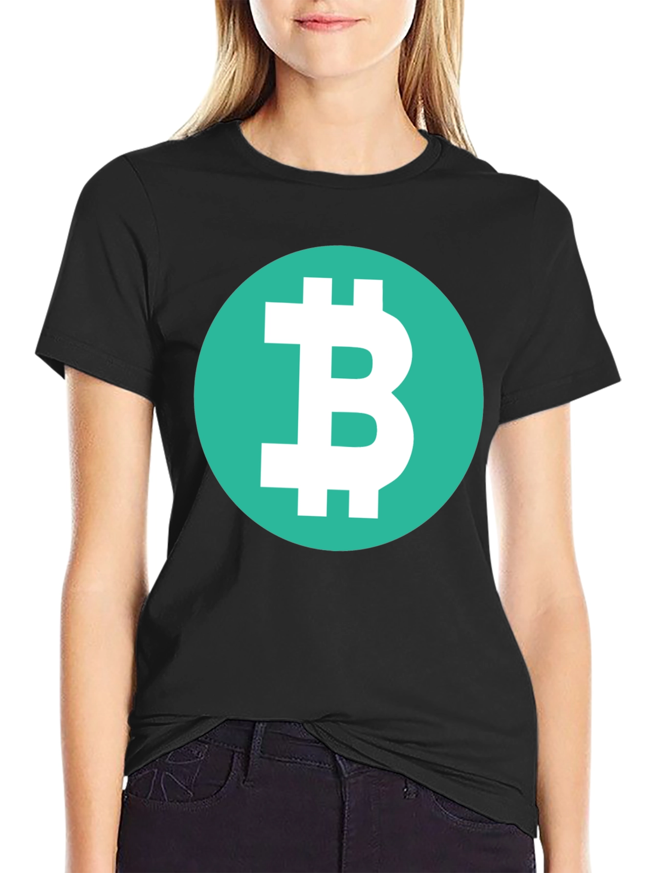 Bitcoin Symbol Graphic Tee - Black