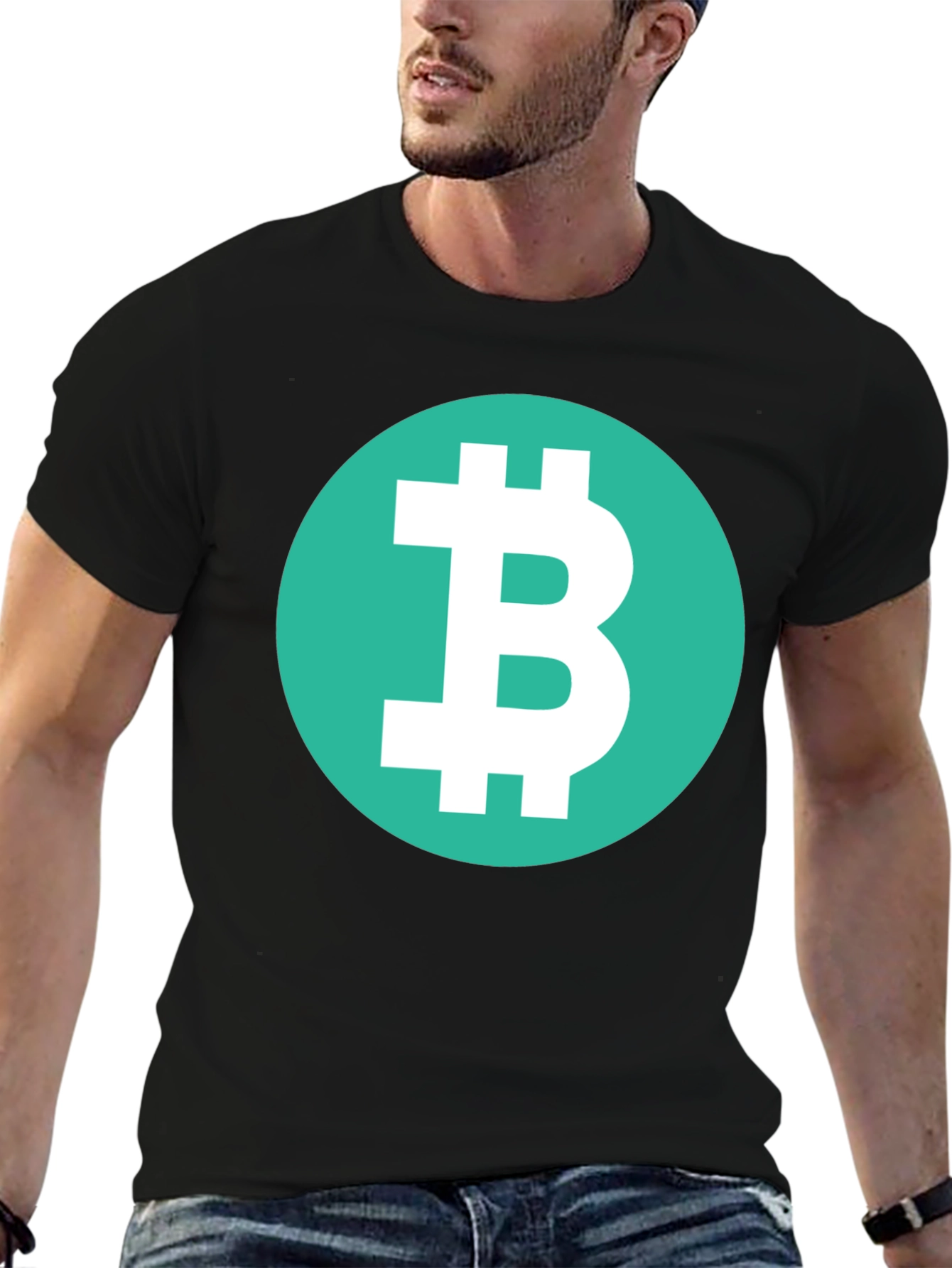 Bitcoin Symbol Graphic Tee - Black