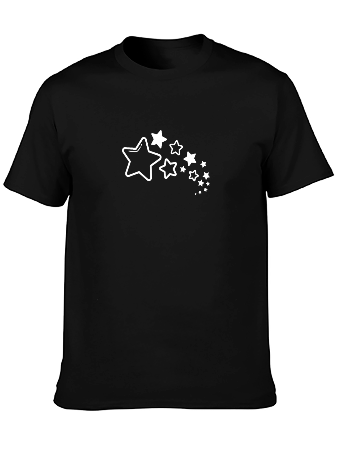 Stylish Black T-Shirt with Star Design