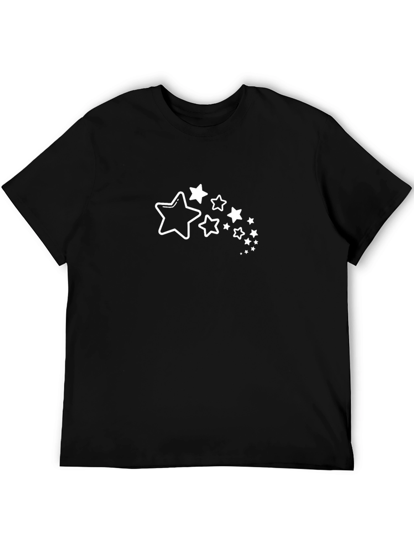 Stylish Black T-Shirt with Star Design