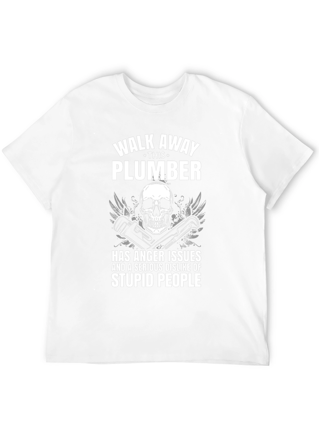 Plumber with Anger Issues Black Graphic T-Shirt