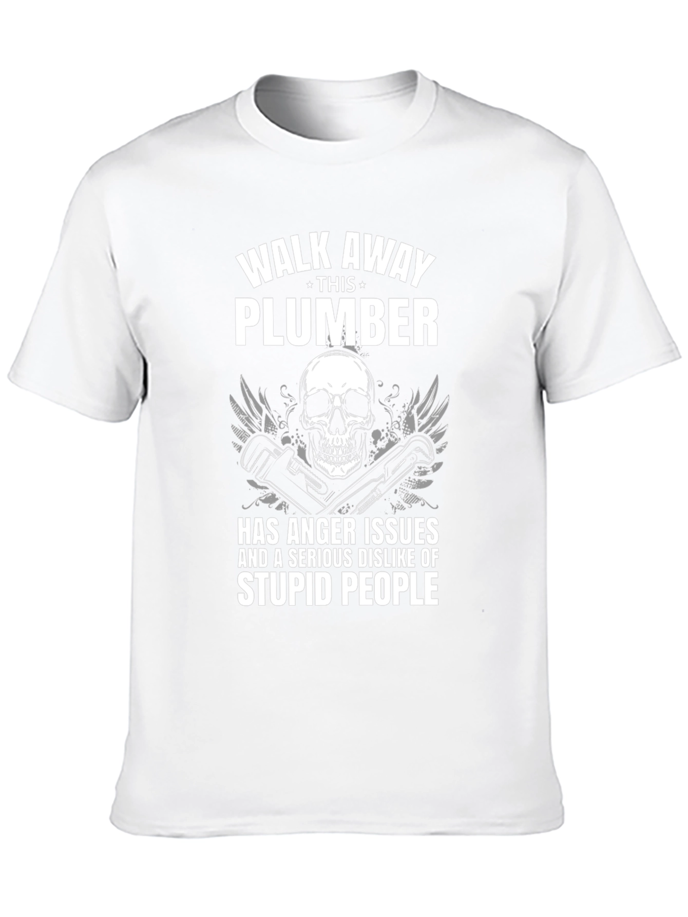 Plumber with Anger Issues Black Graphic T-Shirt
