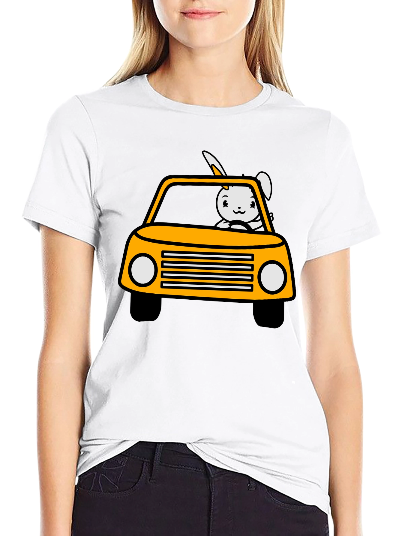 Bunny Car T-Shirt - Fun & Playful Design