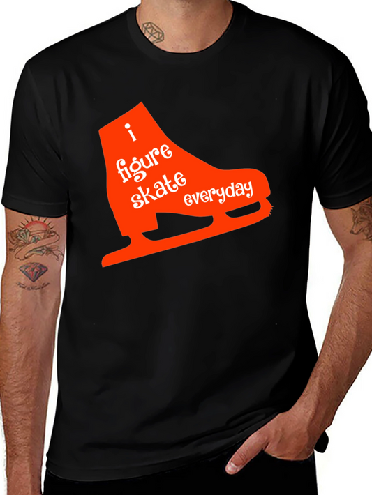 I Figure Skate Everyday Black T-Shirt