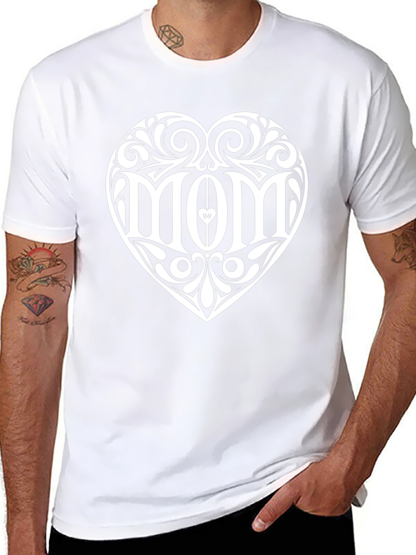 Mom Heart Graphic T-Shirt - Stylish Mothers Day Gift