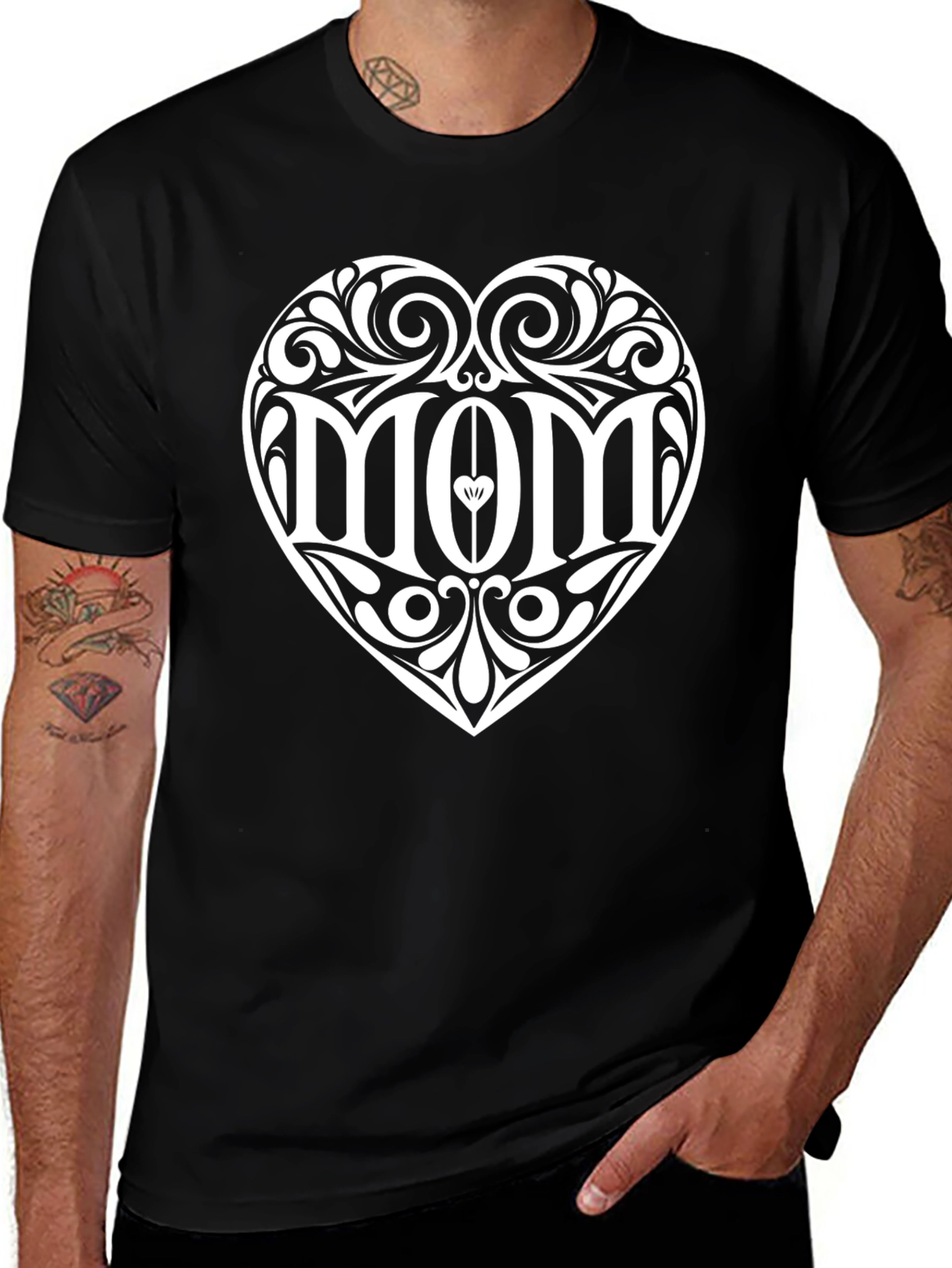 Mom Heart Graphic T-Shirt - Stylish Mothers Day Gift