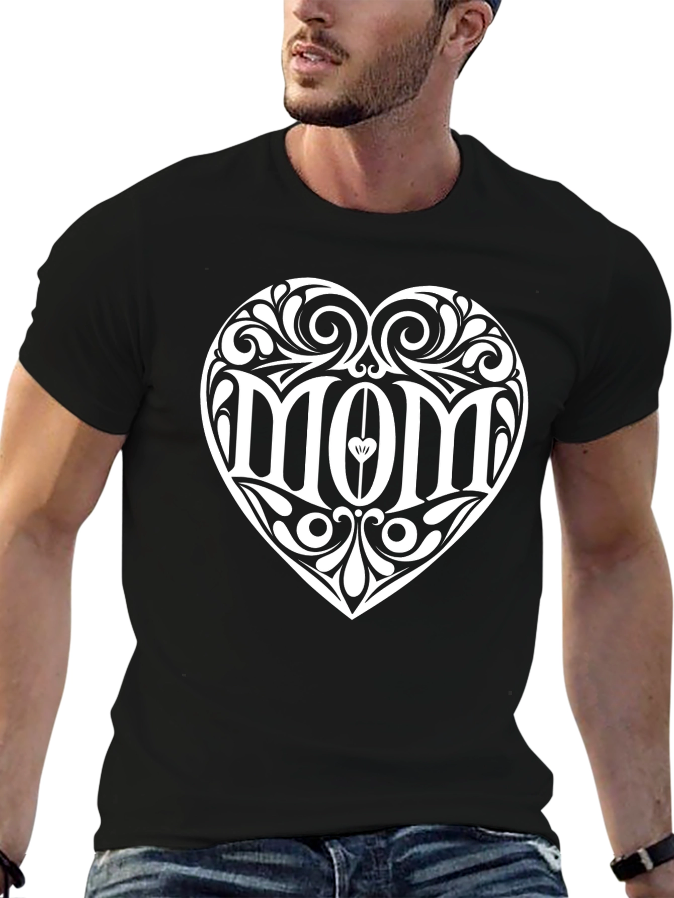 Mom Heart Graphic T-Shirt - Stylish Mothers Day Gift