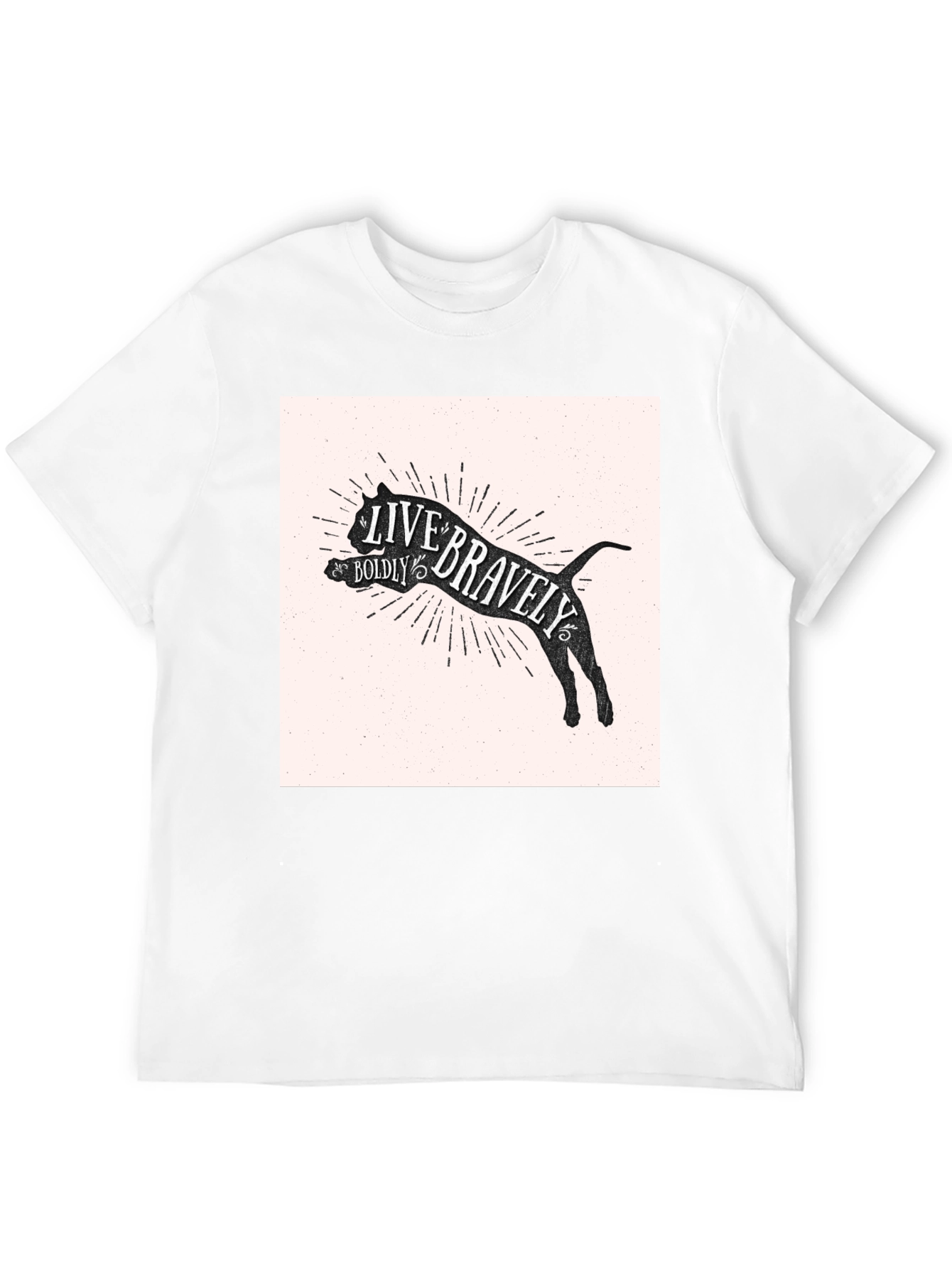 Live Bravely T-Shirt - Black Graphic Tee