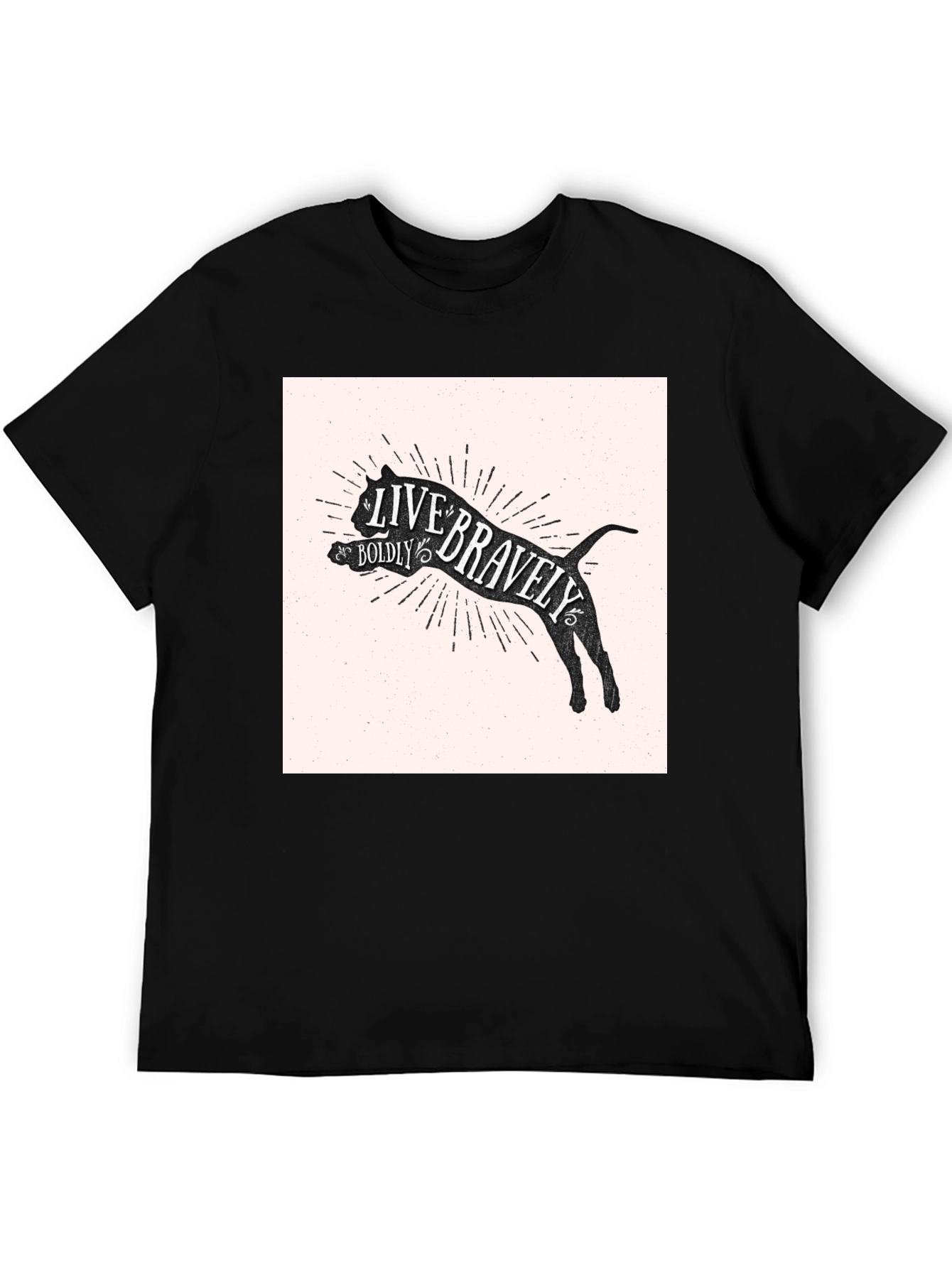 Live Bravely T-Shirt - Black Graphic Tee