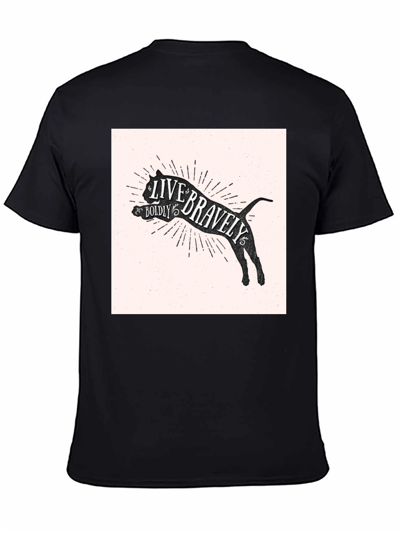 Live Bravely T-Shirt - Black Graphic Tee