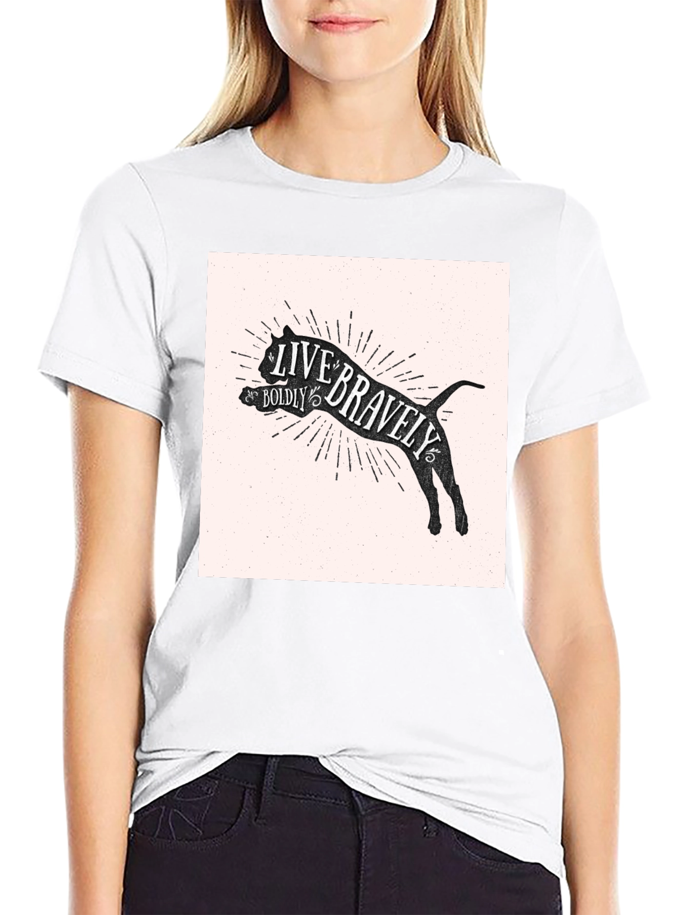 Live Bravely T-Shirt - Black Graphic Tee