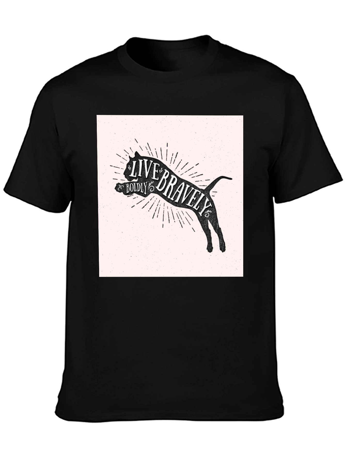 Live Bravely T-Shirt - Black Graphic Tee