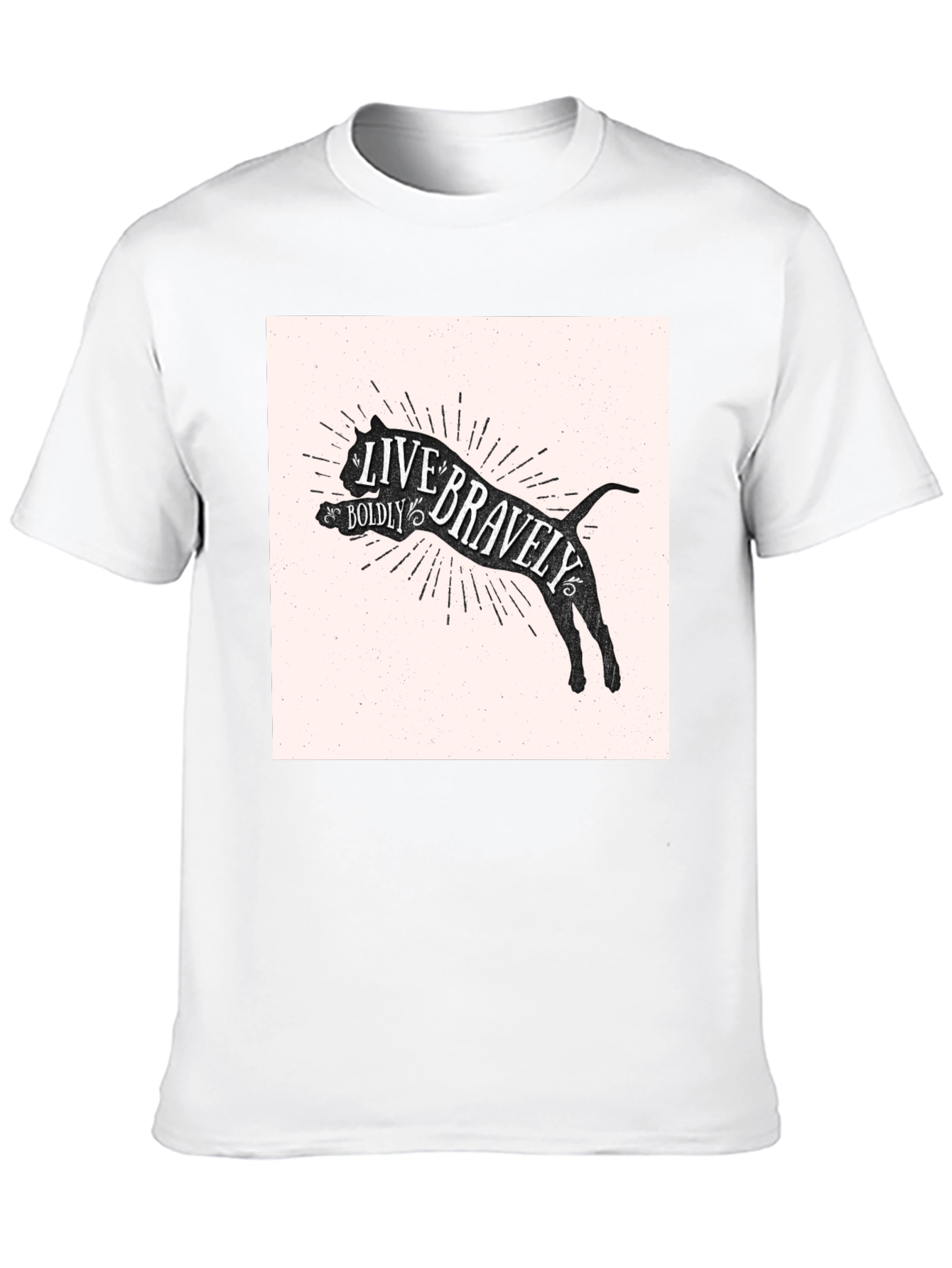 Live Bravely T-Shirt - Black Graphic Tee