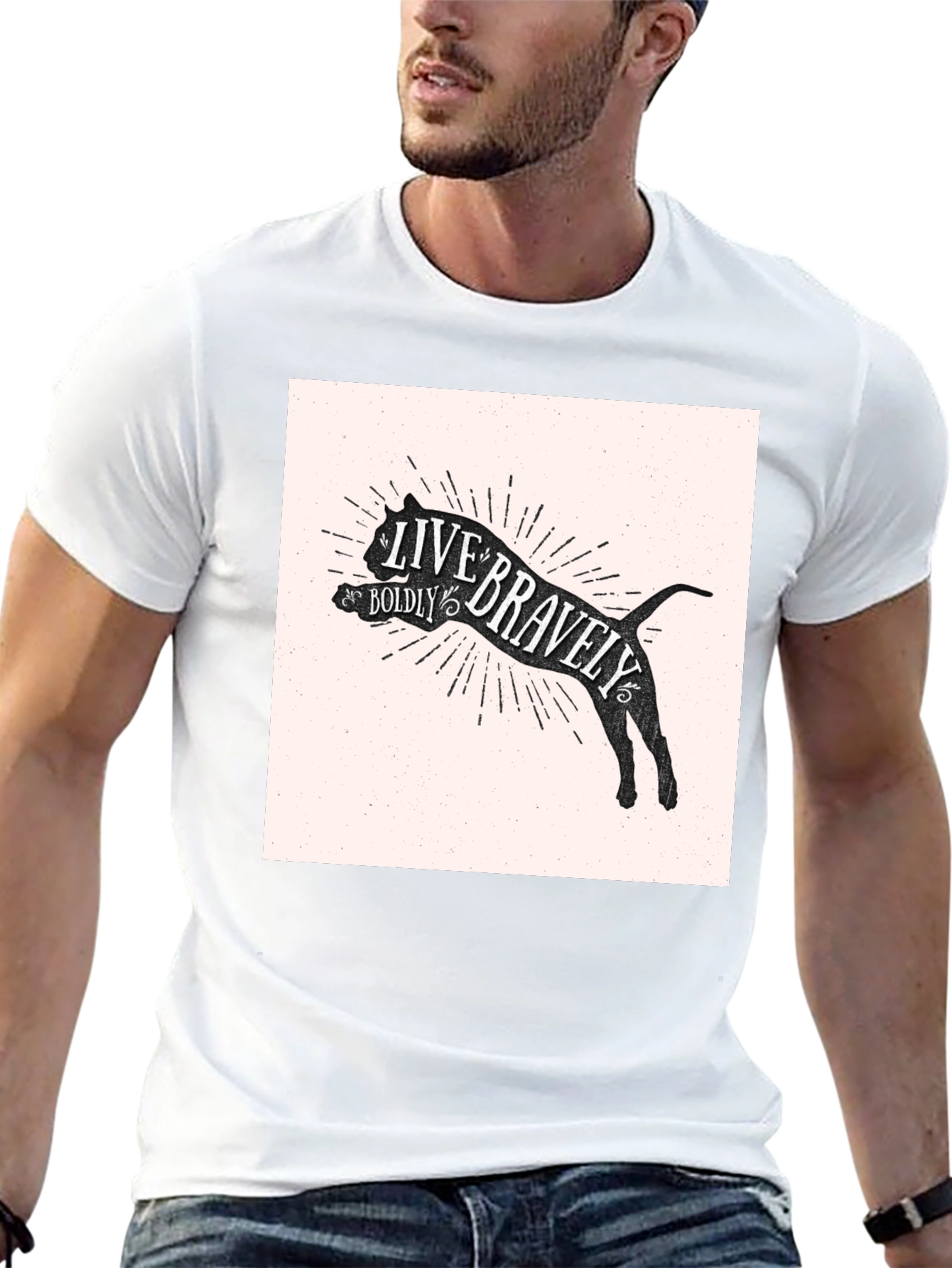 Live Bravely T-Shirt - Black Graphic Tee