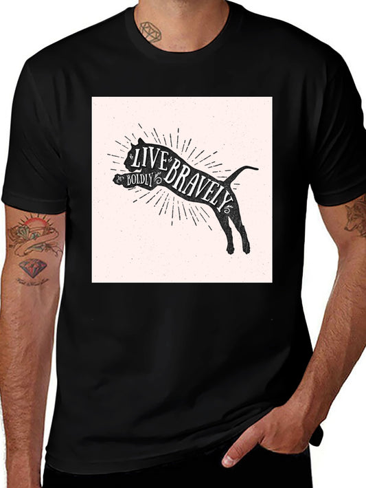 Live Bravely T-Shirt - Black Graphic Tee