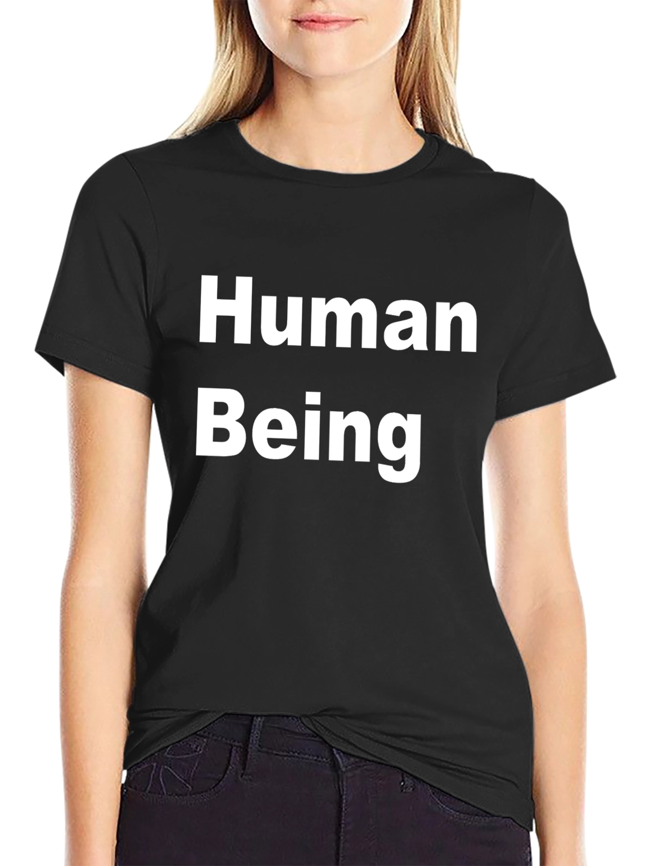 Human Being Graphic T-Shirt - Black Cotton Tee
