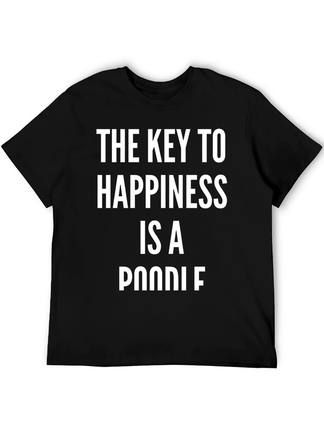 Key to Happiness Poodle Graphic T-Shirt