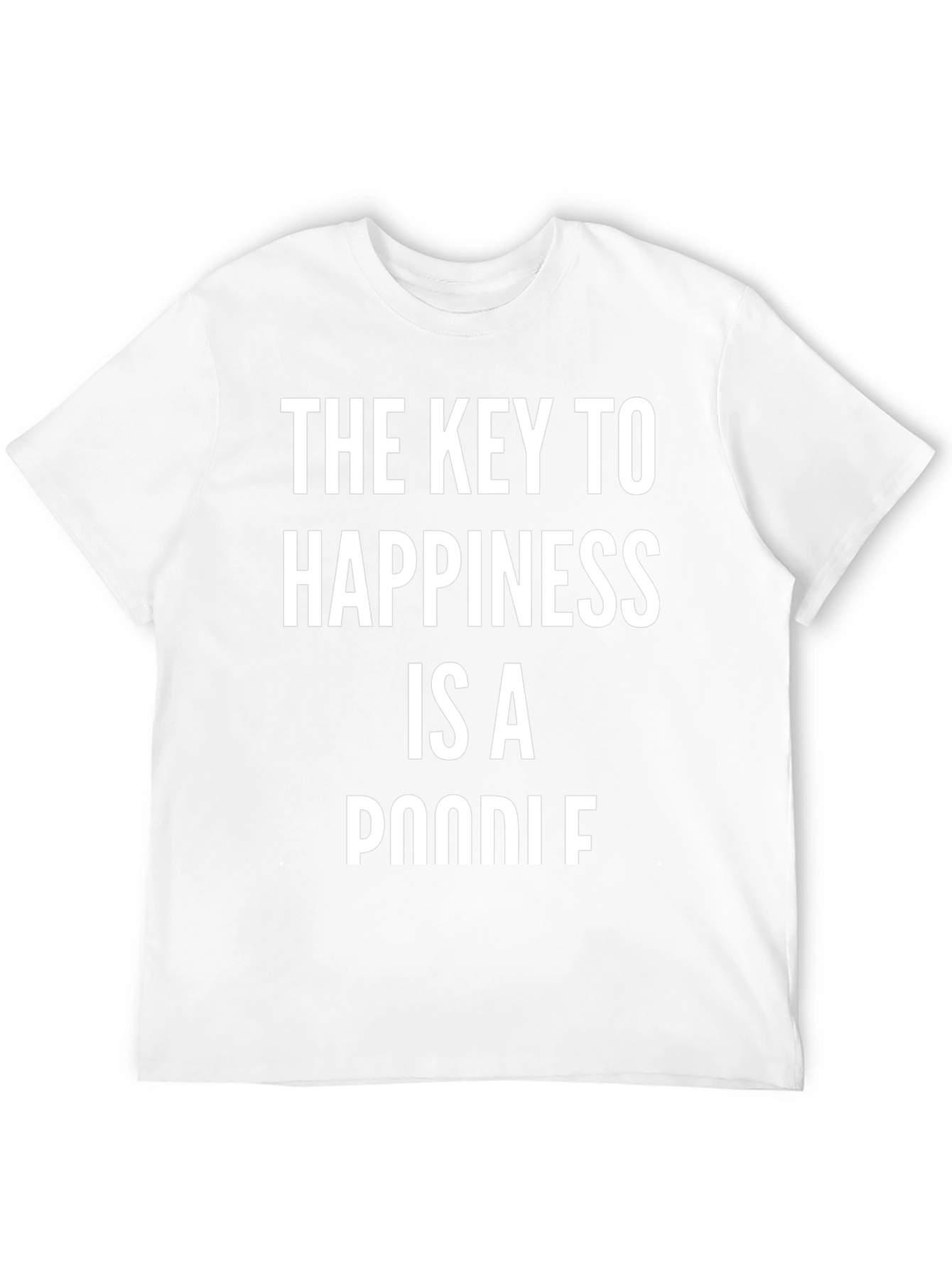Key to Happiness Poodle Graphic T-Shirt