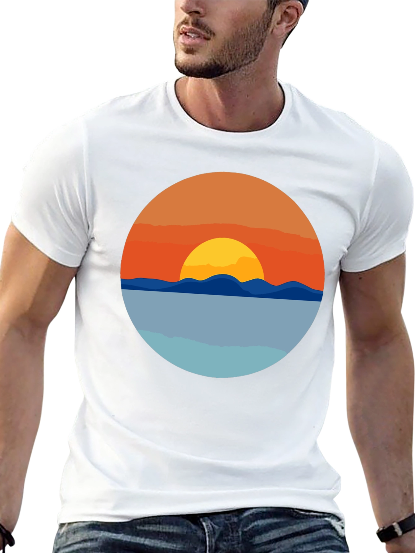 Sunset Graphic T-Shirt - Coastal Design