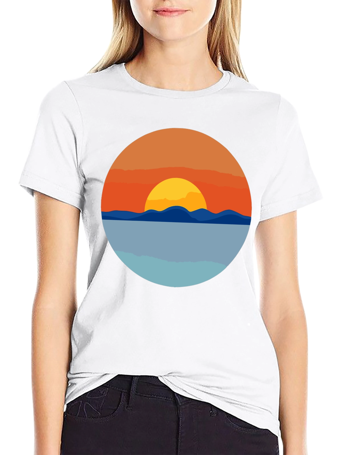 Sunset Graphic T-Shirt - Coastal Design