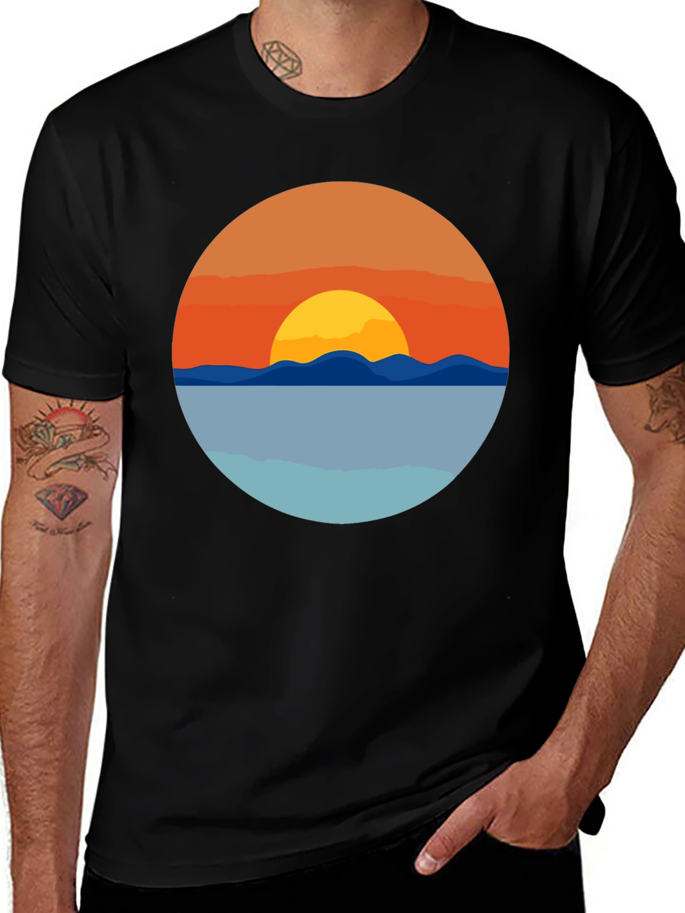 Sunset Graphic T-Shirt - Coastal Design