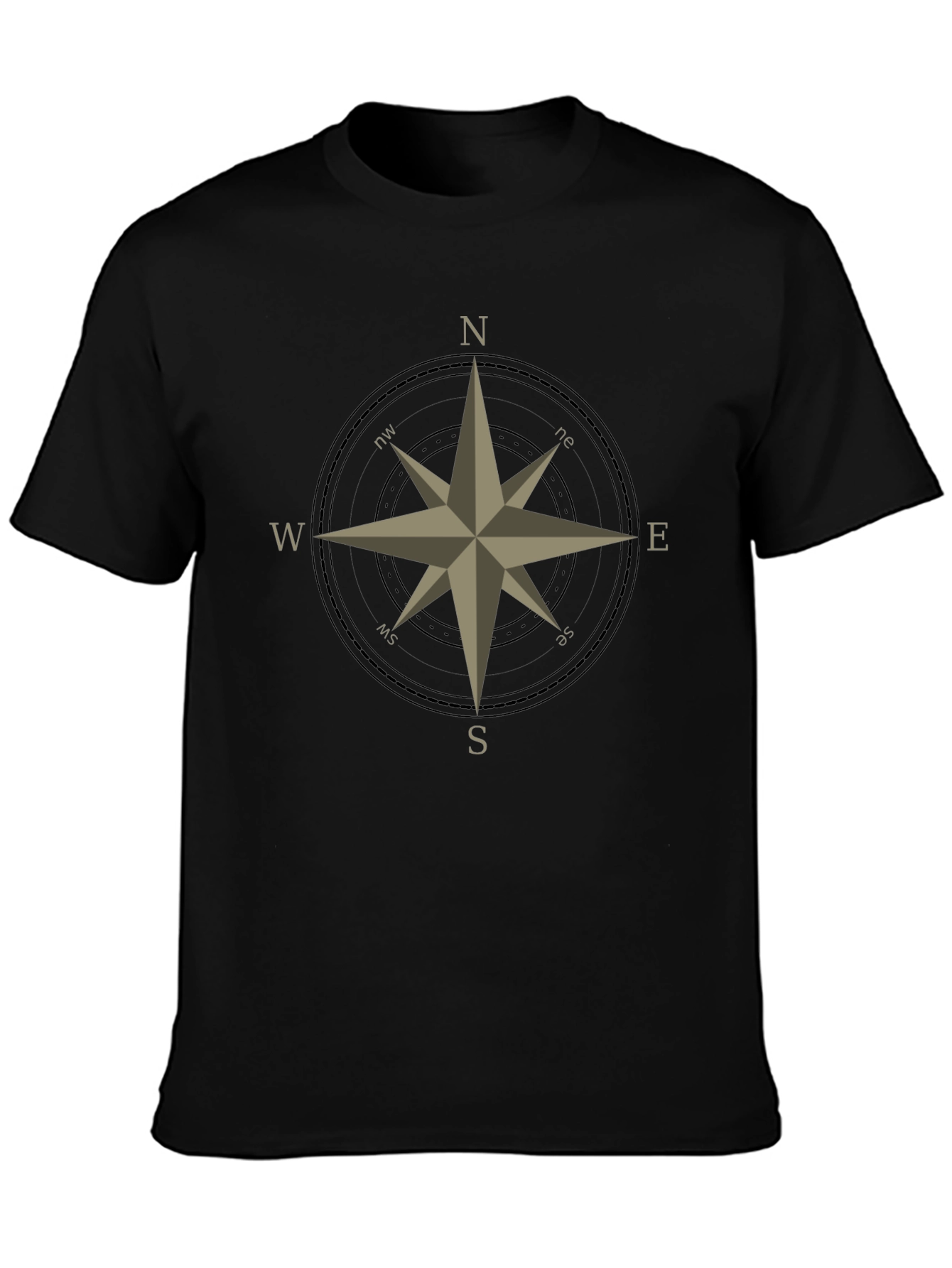 Compass Rose Graphic T-Shirt - Classic Design