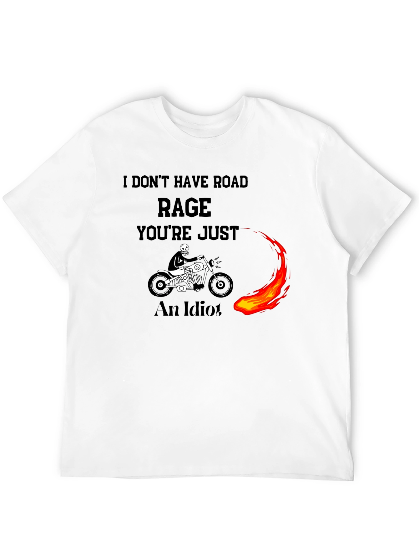 Road Rage Skeleton Biker T-Shirt