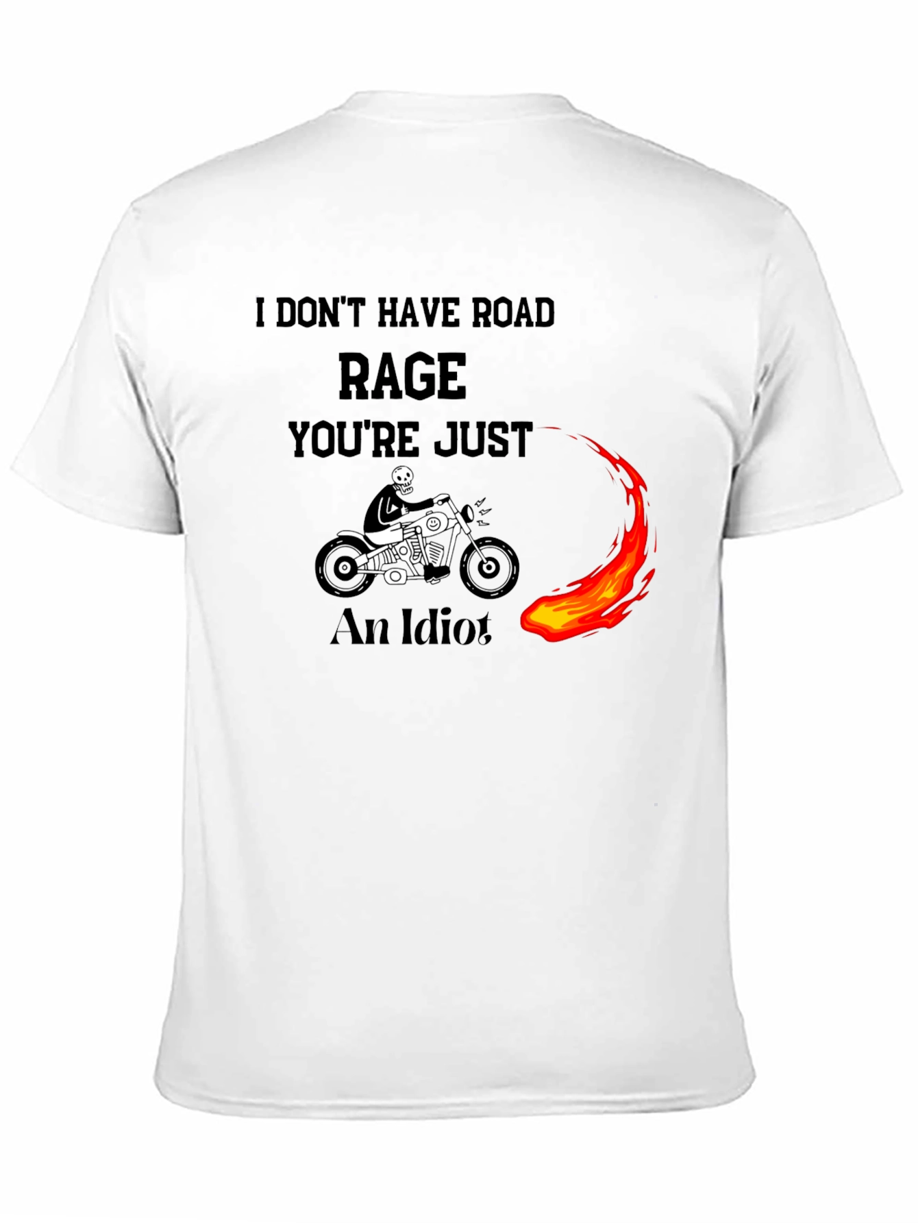 Road Rage Skeleton Biker T-Shirt